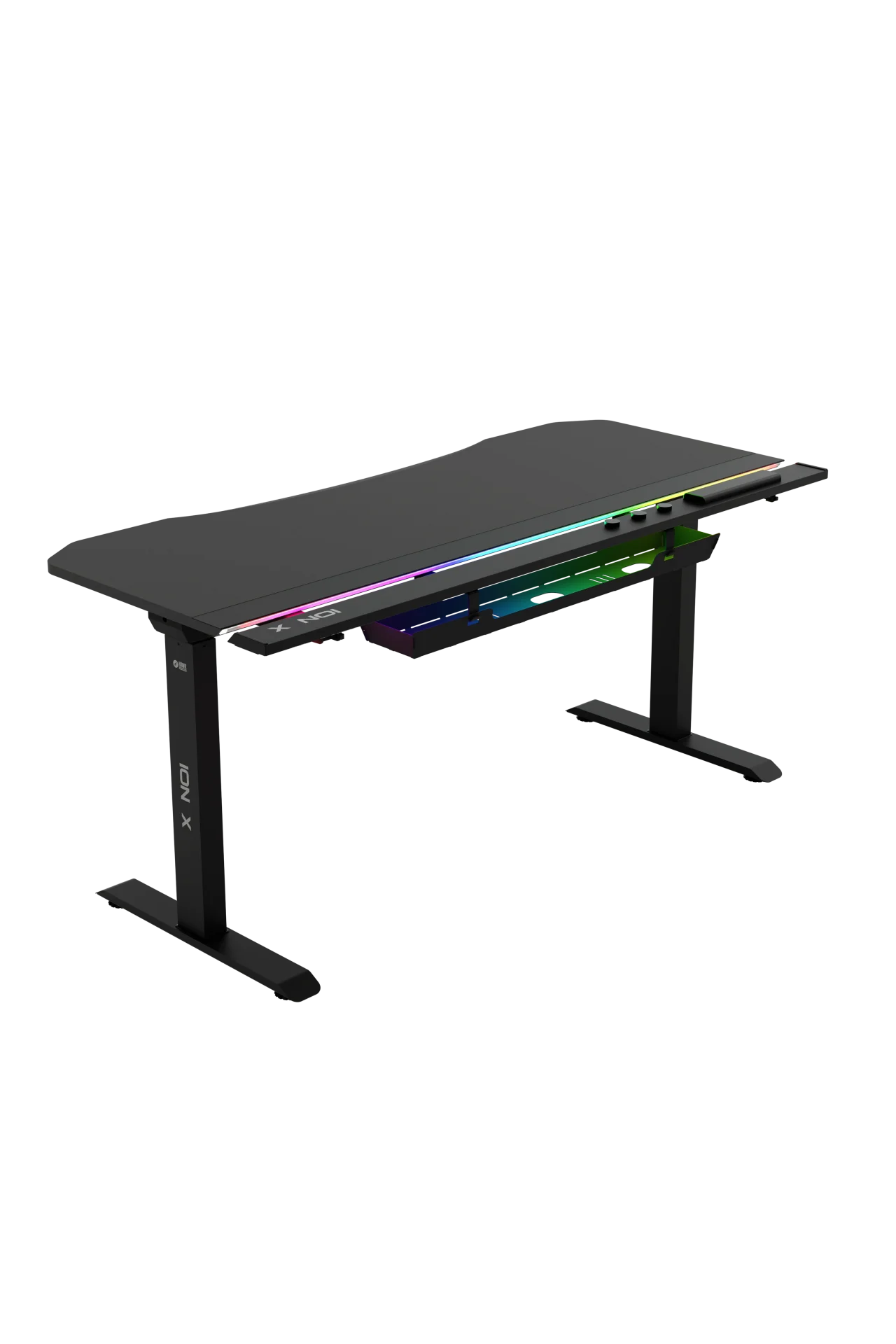 ION X Çift Motorlu Yükseklik Ayarlı RGB 160x80 Siyah Renk Çalışma ve Oyuncu Masası