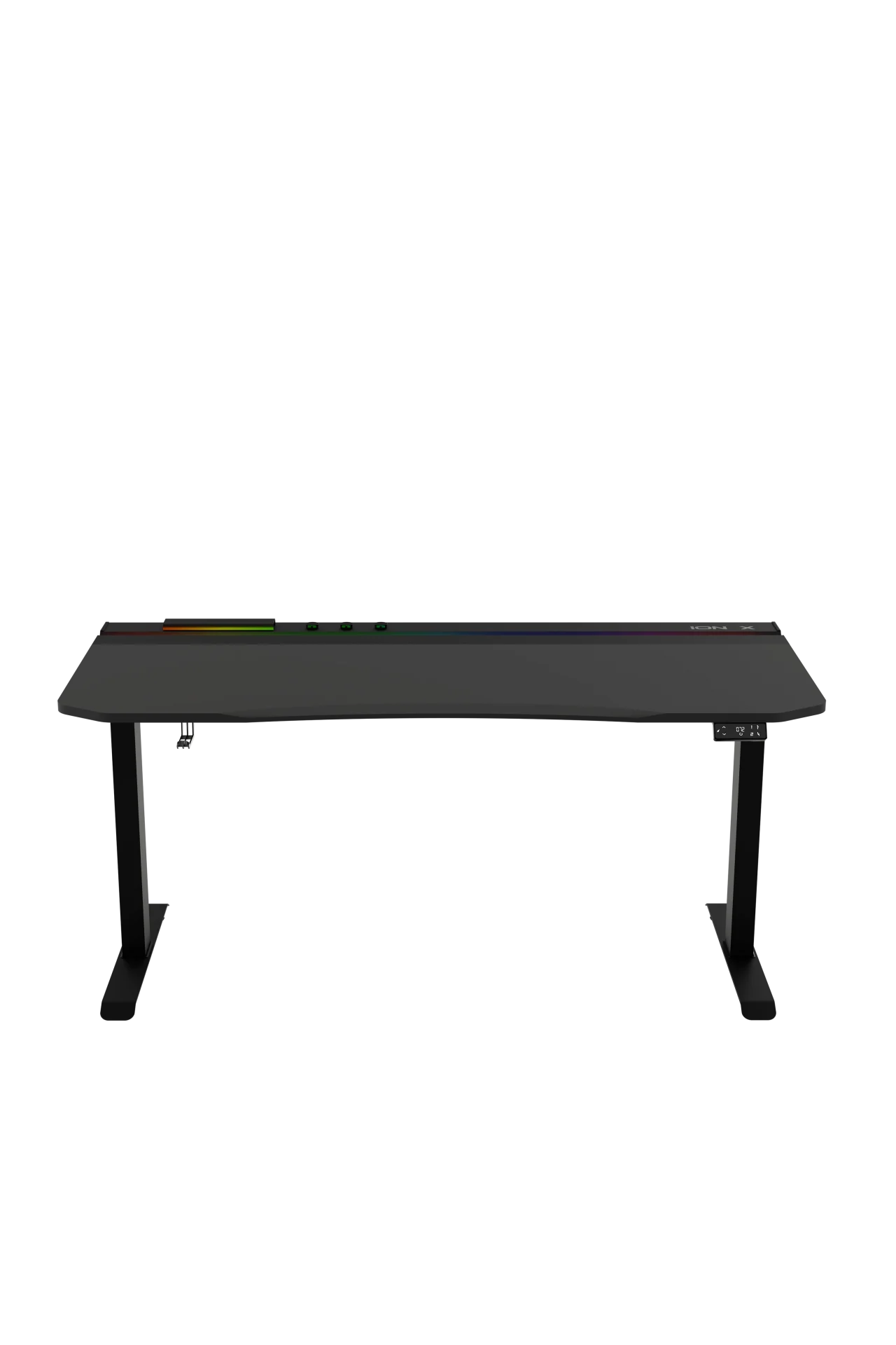ION X Çift Motorlu Yükseklik Ayarlı RGB 160x80 Siyah Renk Çalışma ve Oyuncu Masası