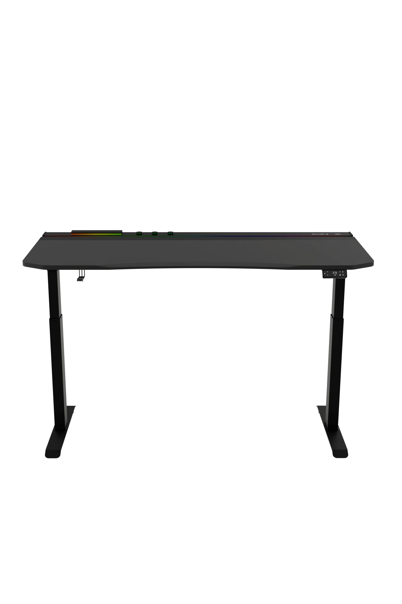ION X Çift Motorlu Yükseklik Ayarlı RGB 160x80 Siyah Renk Çalışma ve Oyuncu Masası