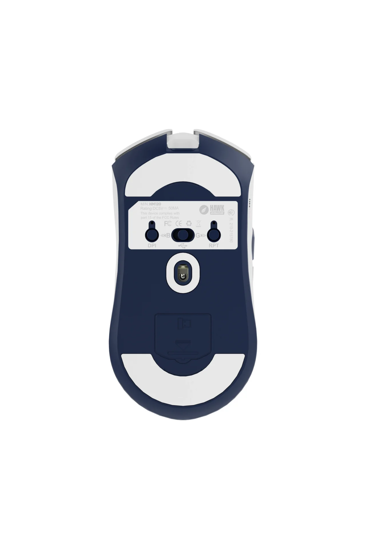 HM120 1K Hz 12500 DPI Tri-Mode Kablosuz/Bluetooth Beyaz Gaming Oyuncu Mouse