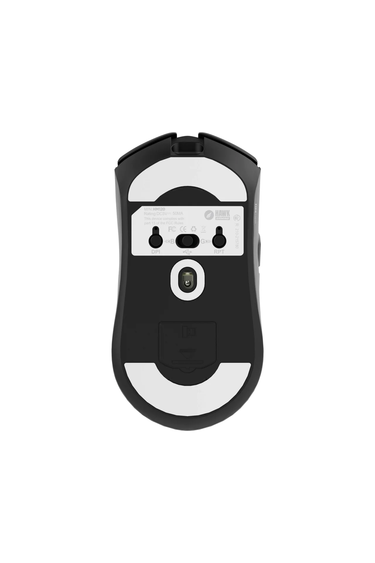 HM120 1K Hz 12500 DPI Tri-Mode Kablosuz/Bluetooth Siyah Gaming Oyuncu Mouse
