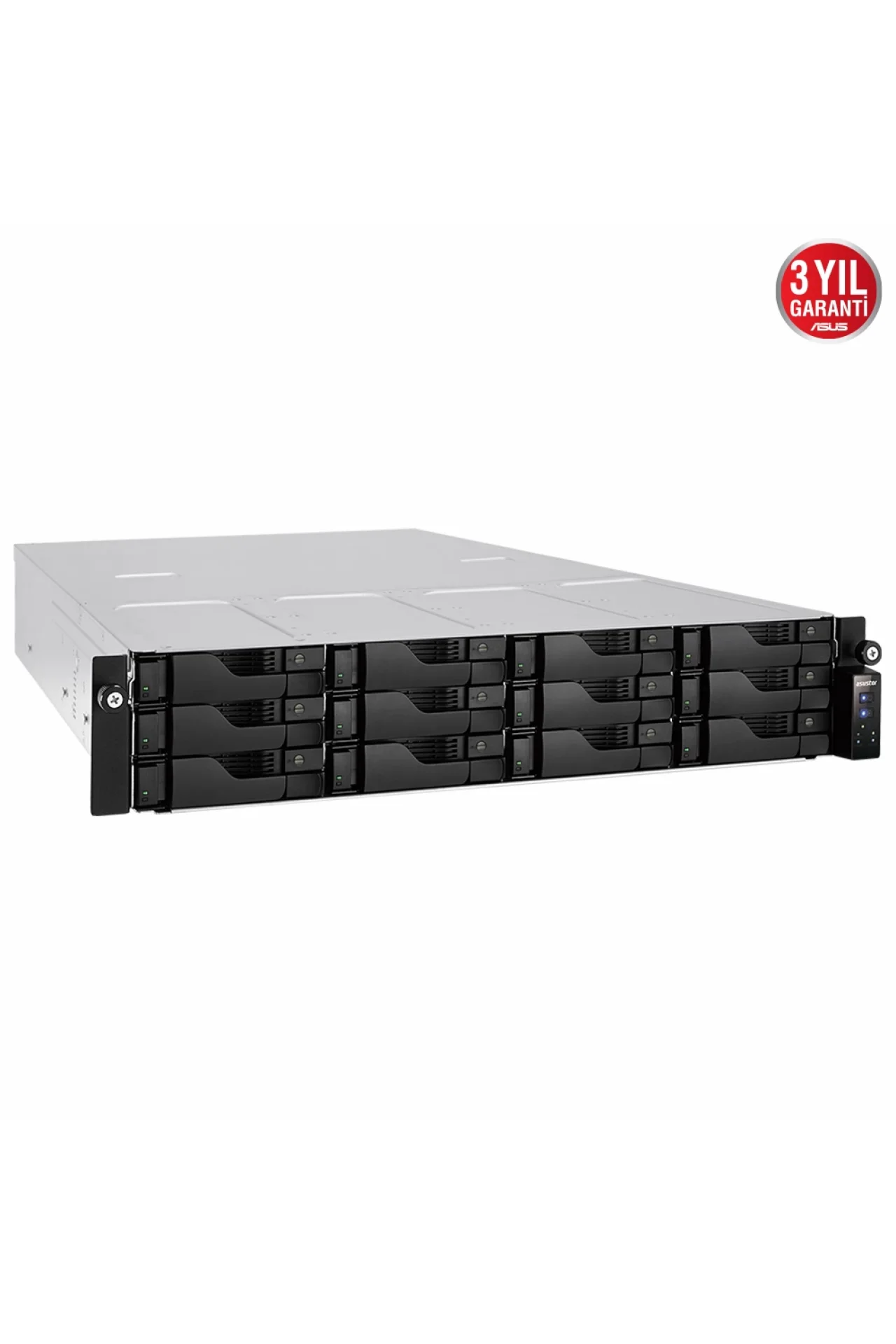 AsusTOR AS7112RDX INTEL E-2224 12 BAY NAS(12X18TB SUPPORT)8GB DDR4 ECC(128GB SUPPORT) M.2 SLOTS X2 GBE X4 PCIE GEN3 X3 USB 3.2 X4 USB 3.2 TYPE-C X2 VERİ DEPOLAMA CİHAZI