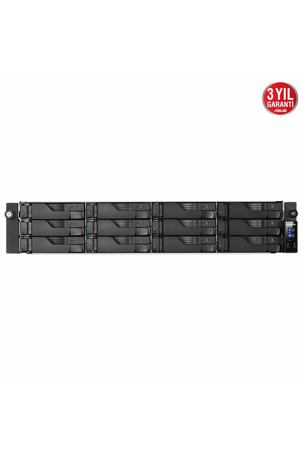 AsusTOR AS7112RDX INTEL E-2224 12 BAY NAS(12X18TB SUPPORT)8GB DDR4 ECC(128GB SUPPORT) M.2 SLOTS X2 GBE X4 PCIE GEN3 X3 USB 3.2 X4 USB 3.2 TYPE-C X2 VERİ DEPOLAMA CİHAZI