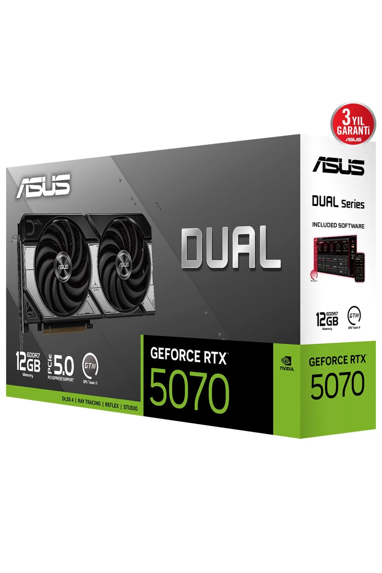 Asus DUAL Geforce RTX 5070 12GB Ekran Kartı