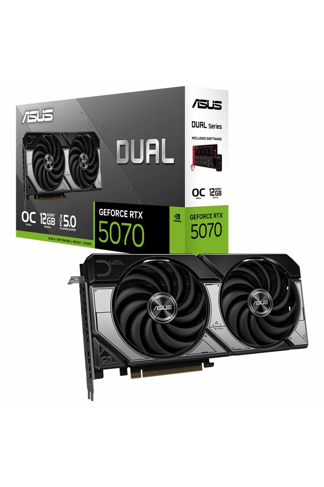 Asus DUAL Geforce RTX 5070 OC 12GB Ekran Kartı