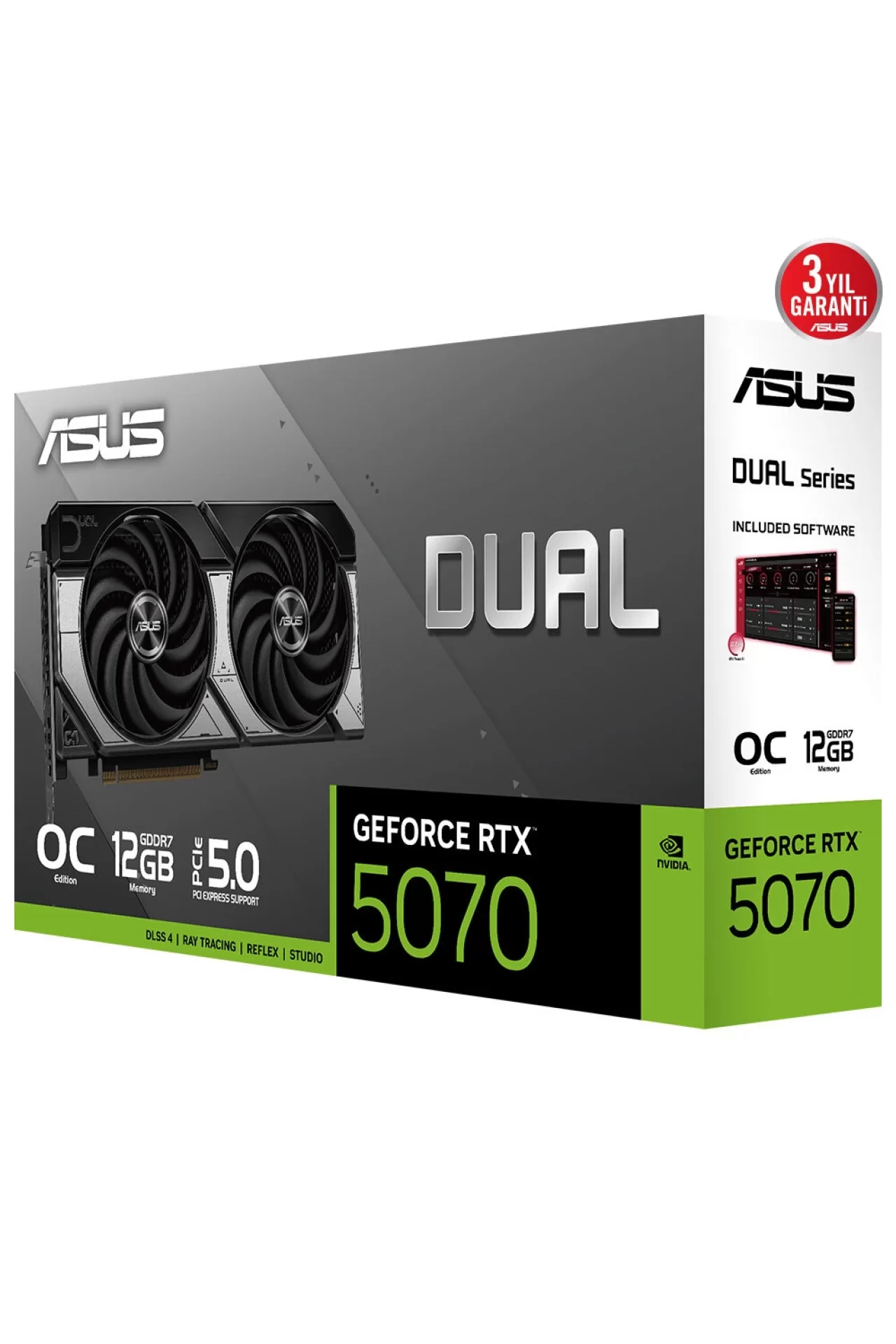 Asus DUAL Geforce RTX 5070 OC 12GB Ekran Kartı