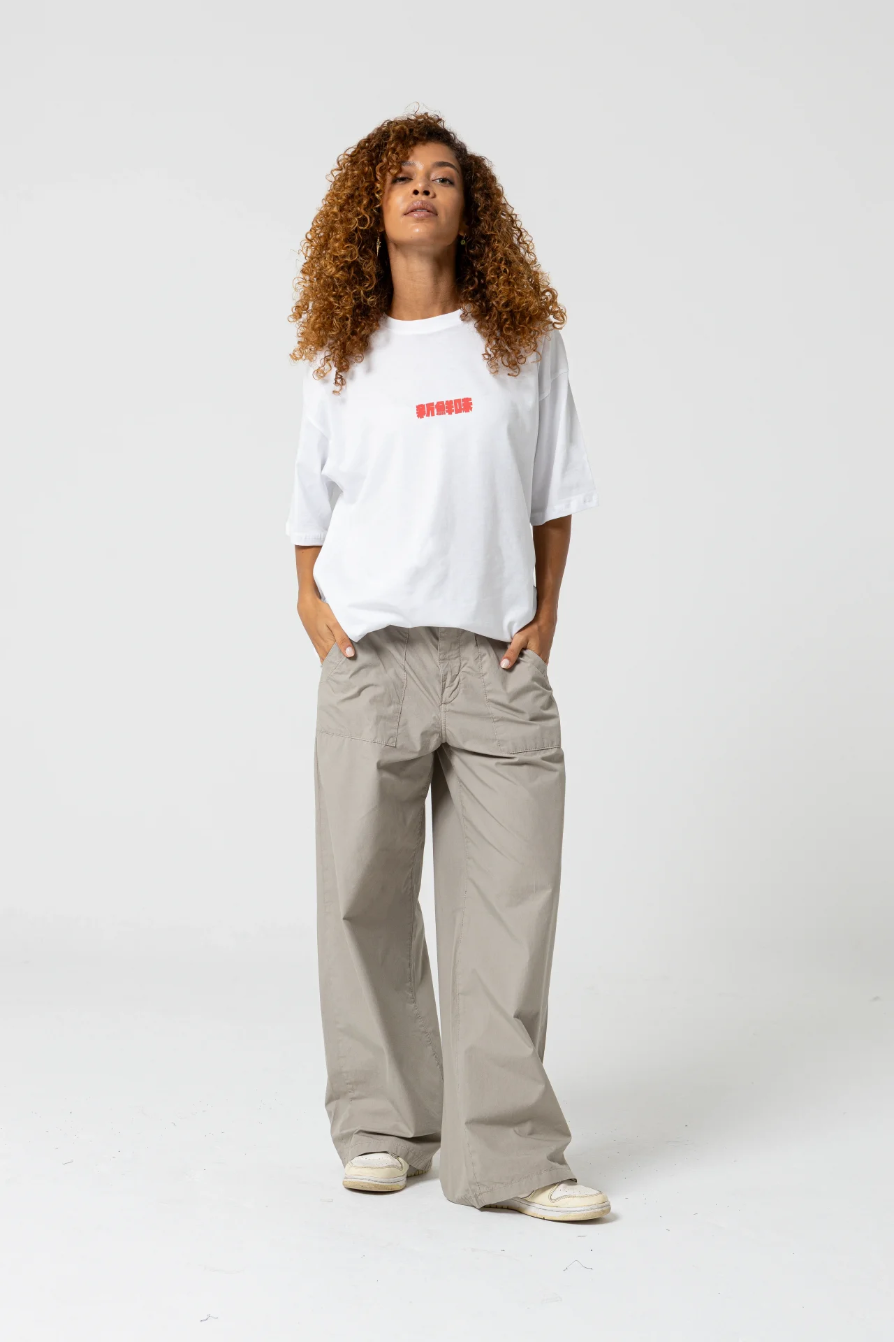 Fish Oversize Beyaz T-Shirt
