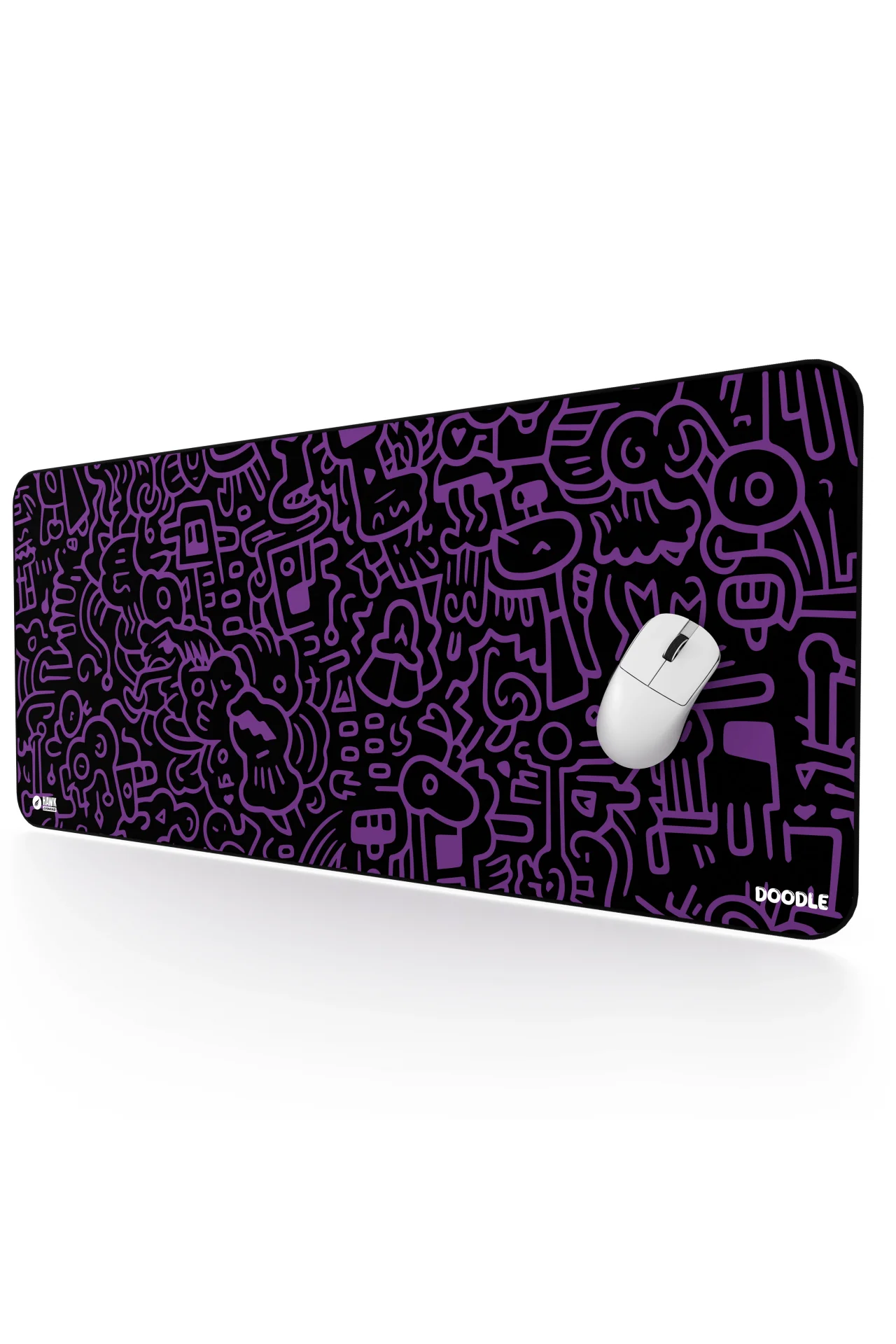 Hawk Doodle 90x40 Mouse Pad