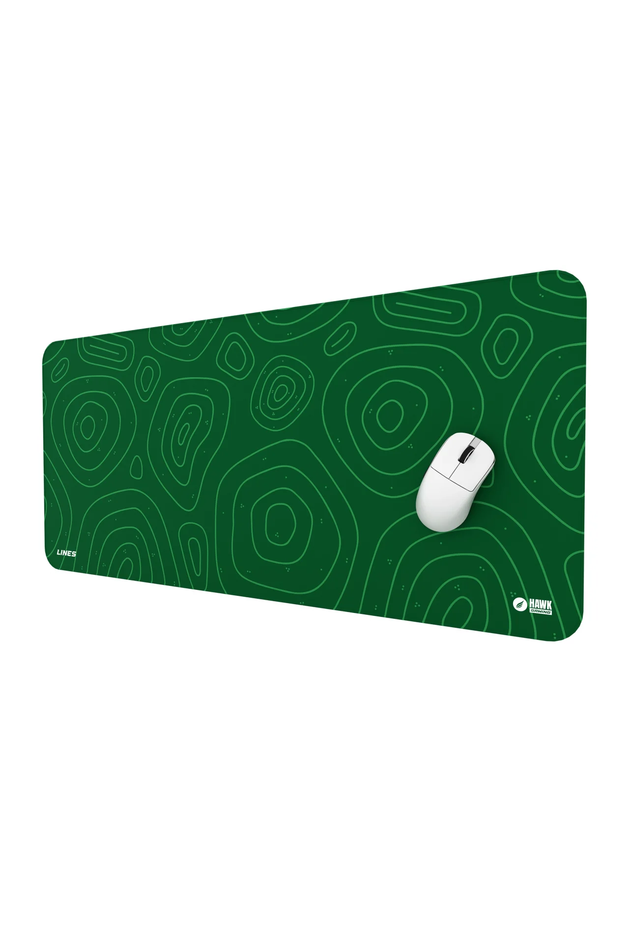 Hawk Green Lines 90x40 Mouse Pad