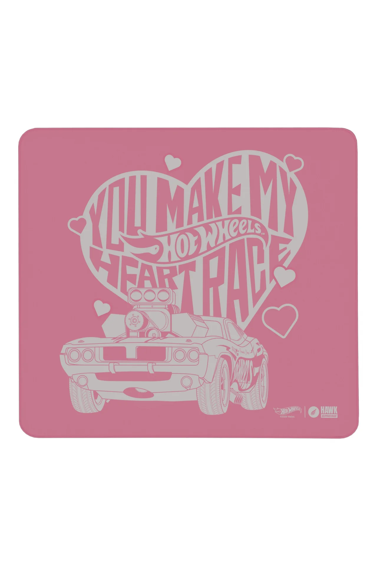 Hawk Hot Wheels Heart Race 45x40 2mm Mouse Pad