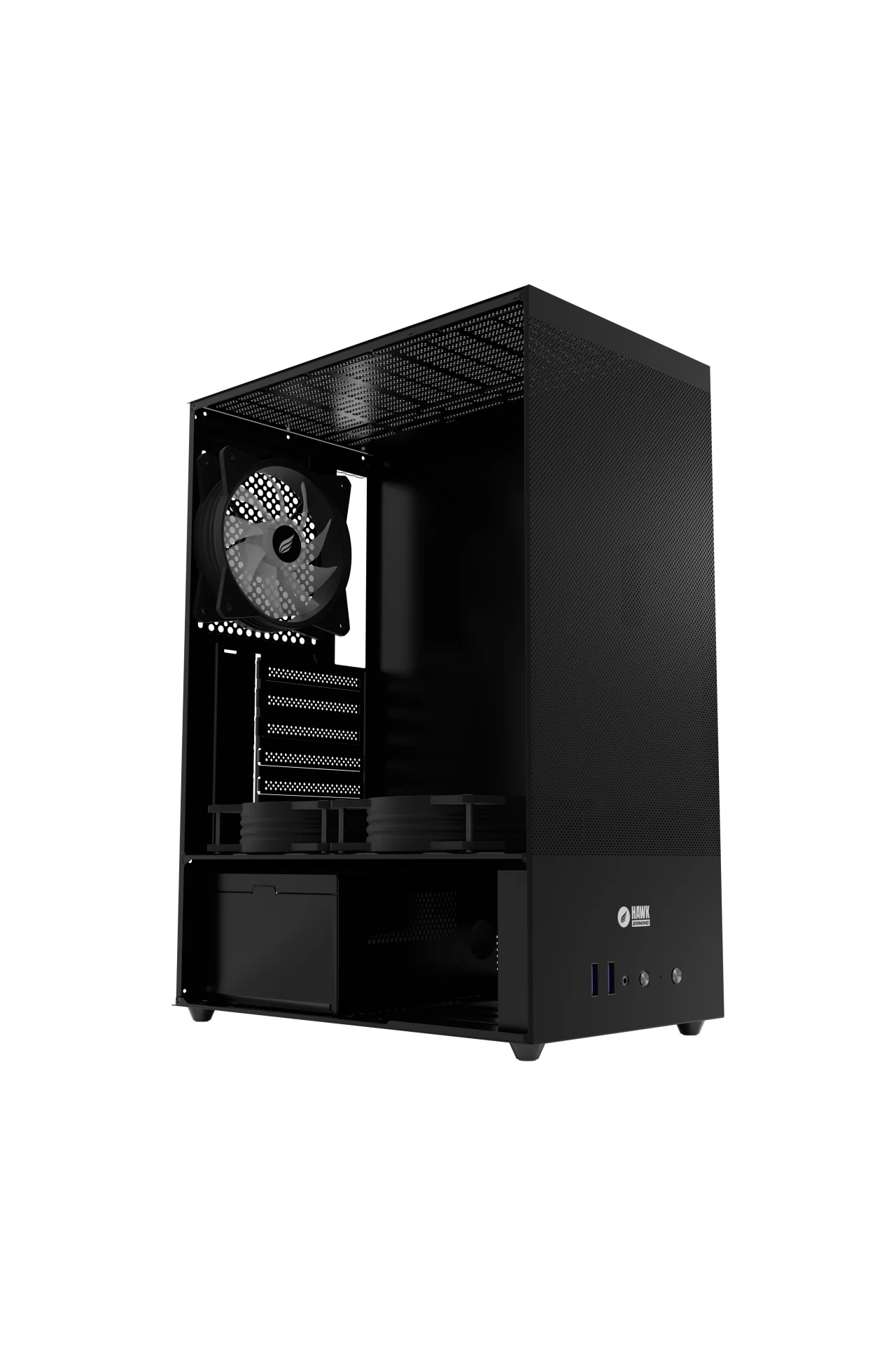 HC310 600W RGB Mesh Micro ATX Mini Tower Siyah Gaming Oyuncu Kasa