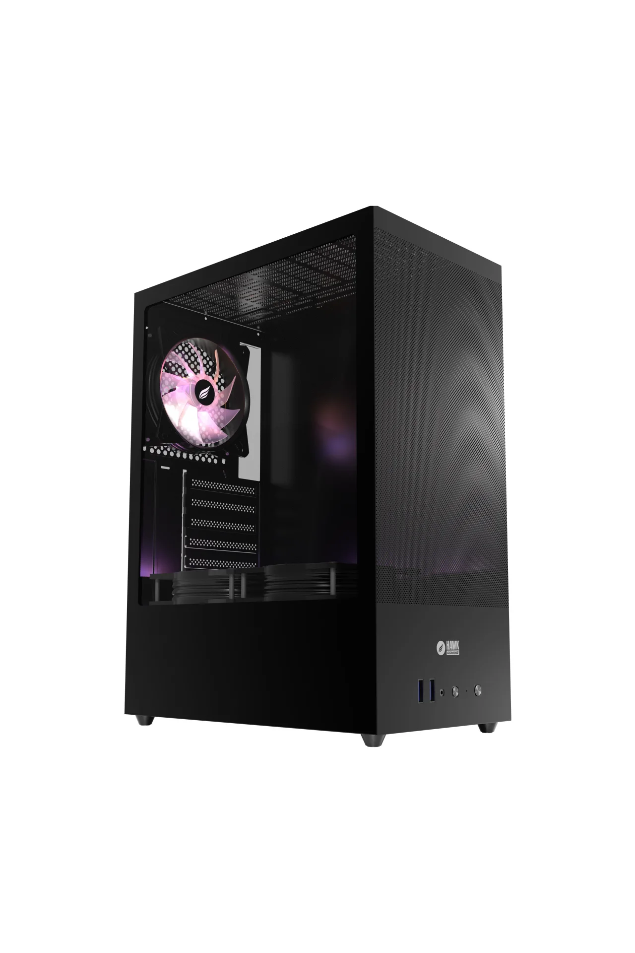 HC310 600W RGB Mesh Micro ATX Mini Tower Siyah Gaming Oyuncu Kasa