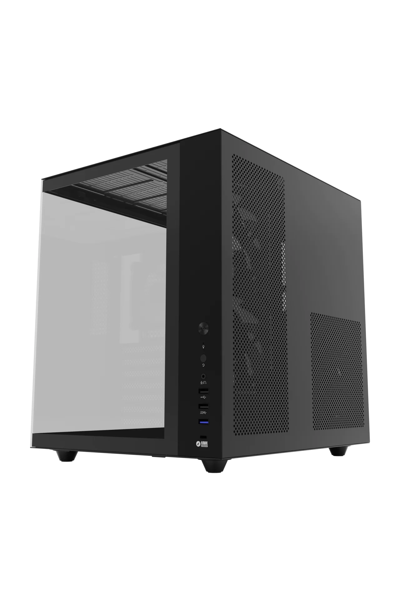 HC510 650W 80+ Bronze ARGB Akvaryum ATX Mid Tower Siyah Gaming Kasa