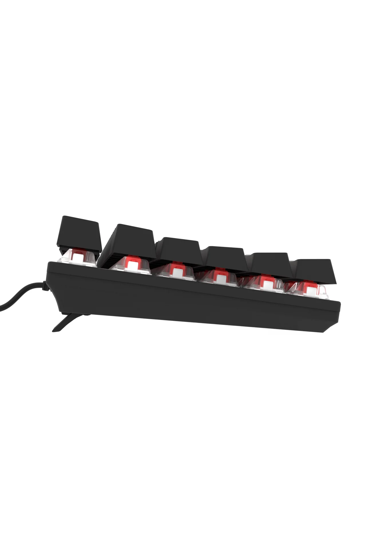 HK410 Mekanik Kırmızı Switch 19 Mod RGB Kablolu Siyah TKL Türkçe Gaming Klavye