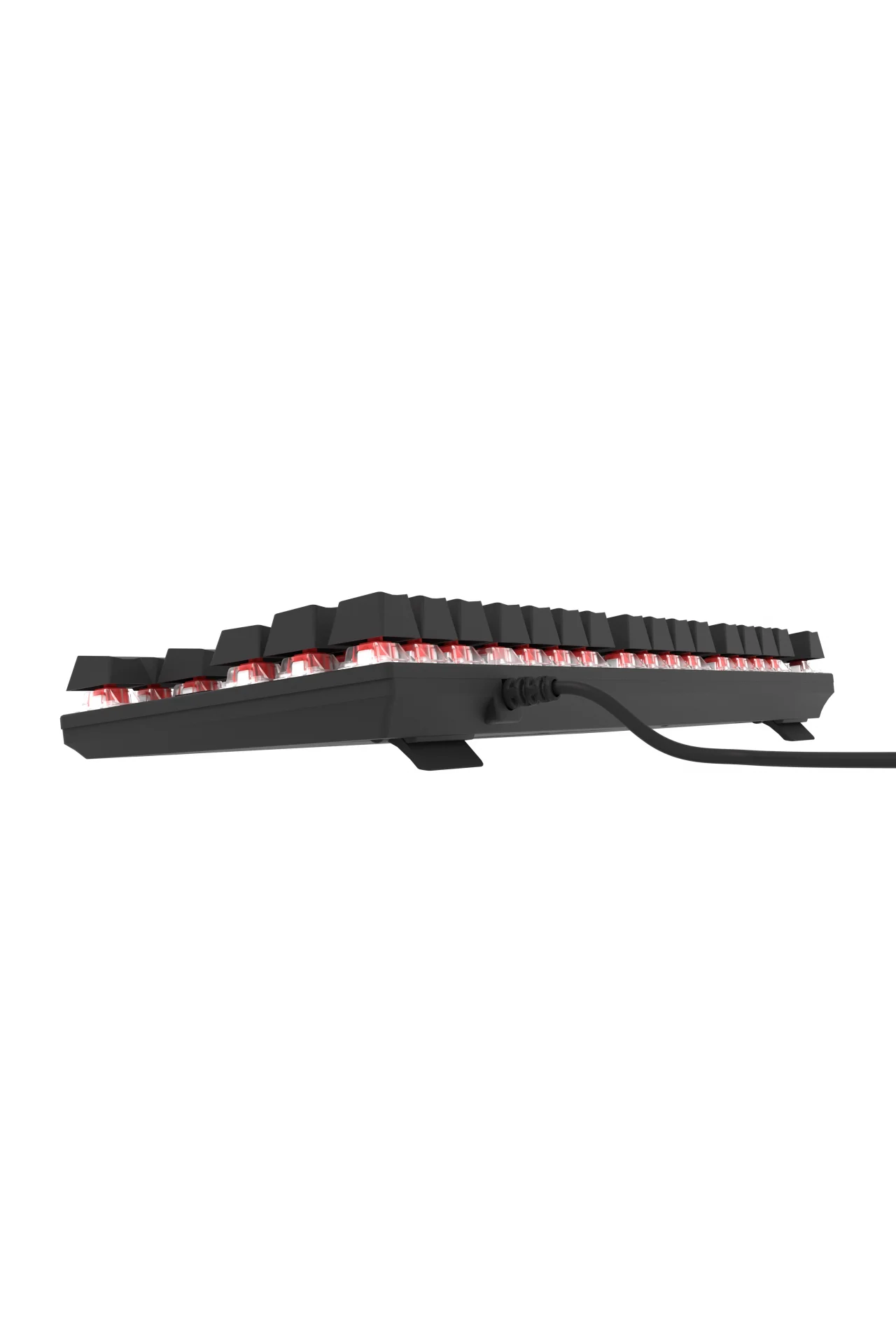 HK410 Mekanik Kırmızı Switch 19 Mod RGB Kablolu Siyah TKL Türkçe Gaming Klavye