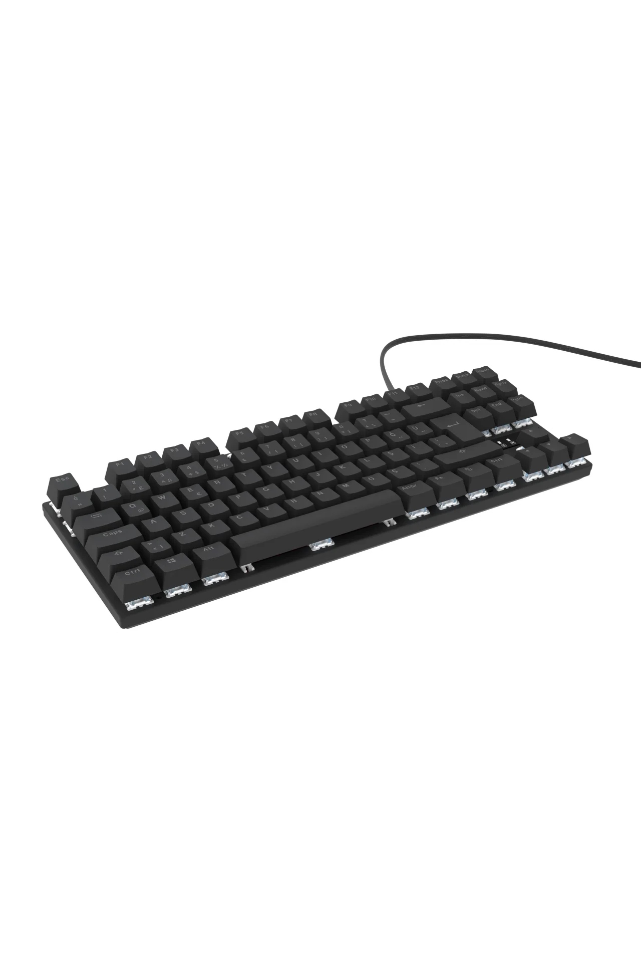 HK410 Mekanik Mavi Switch 19 Mod RGB Kablolu Siyah TKL Türkçe Gaming Klavye