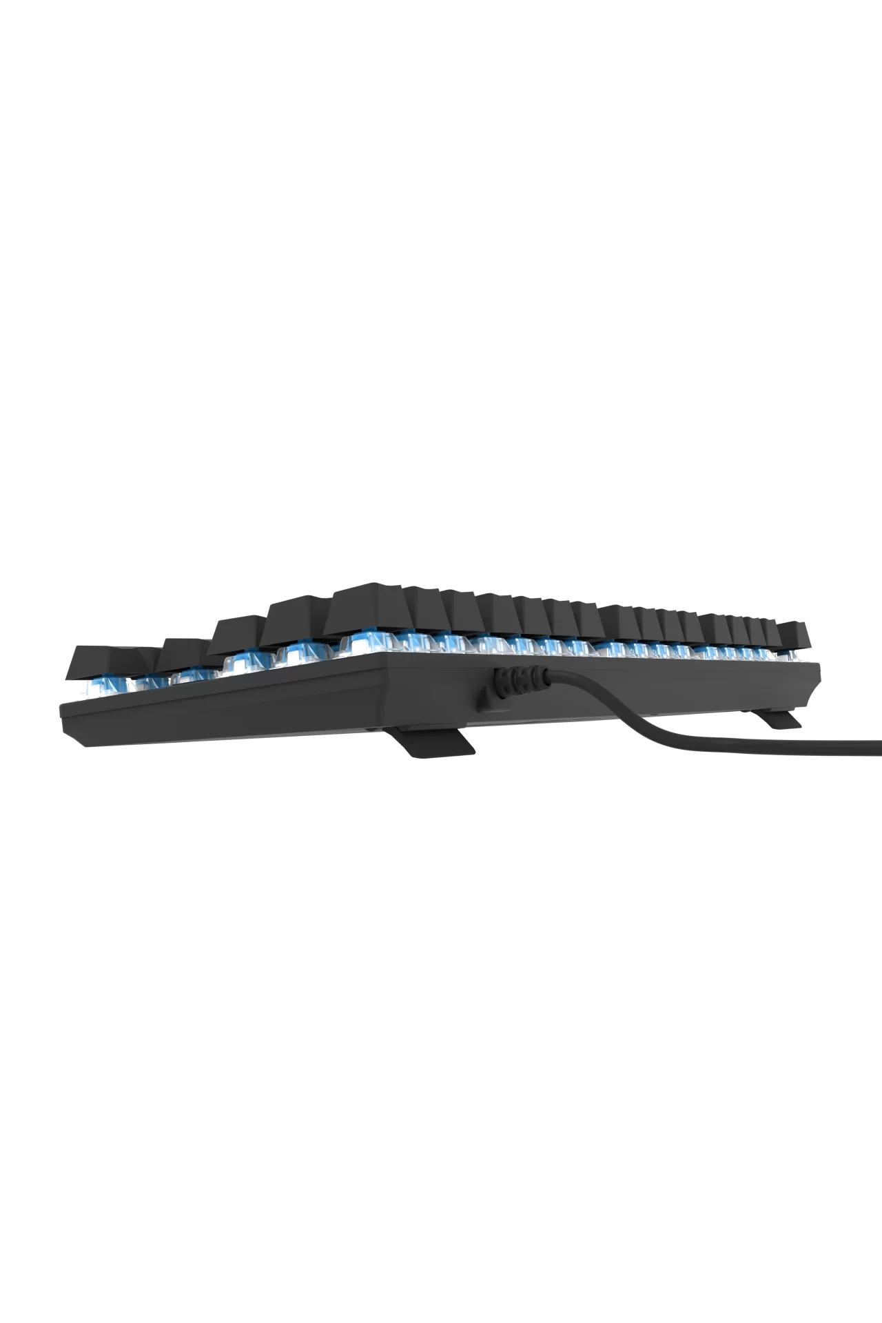 HK410 Mekanik Mavi Switch 19 Mod RGB Kablolu Siyah TKL Türkçe Gaming Klavye