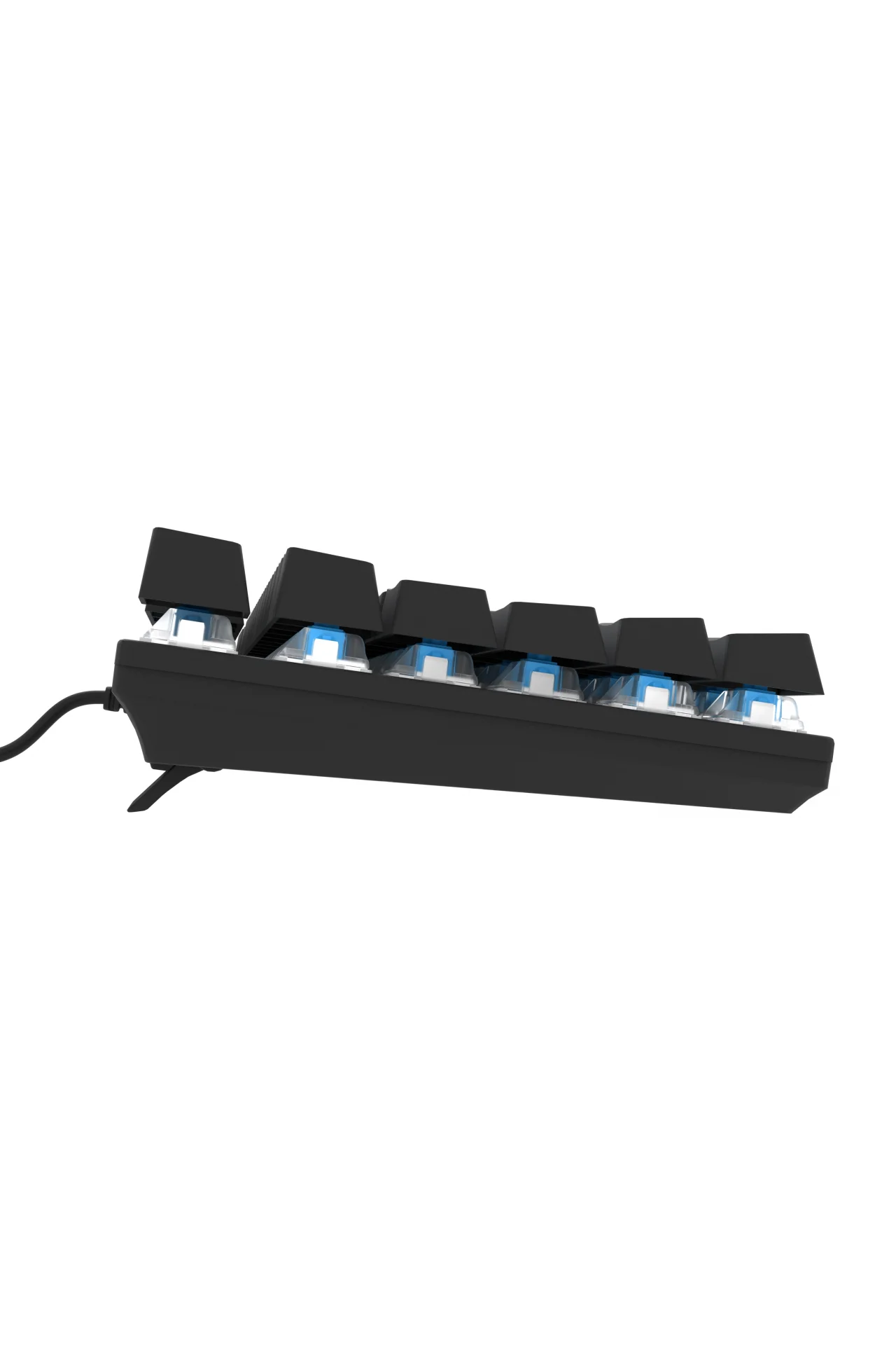 HK410 Mekanik Mavi Switch 19 Mod RGB Kablolu Siyah TKL Türkçe Gaming Klavye
