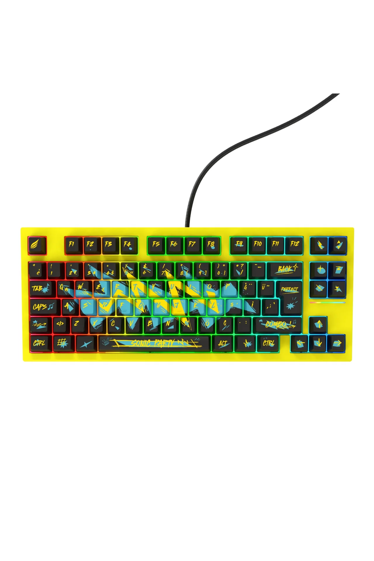 HK440 Hall Effect Manyetik Switch Klavye + HM240 8K Hz 26000 DPI Mouse Mousepad Hediyeli Sonic Party Set