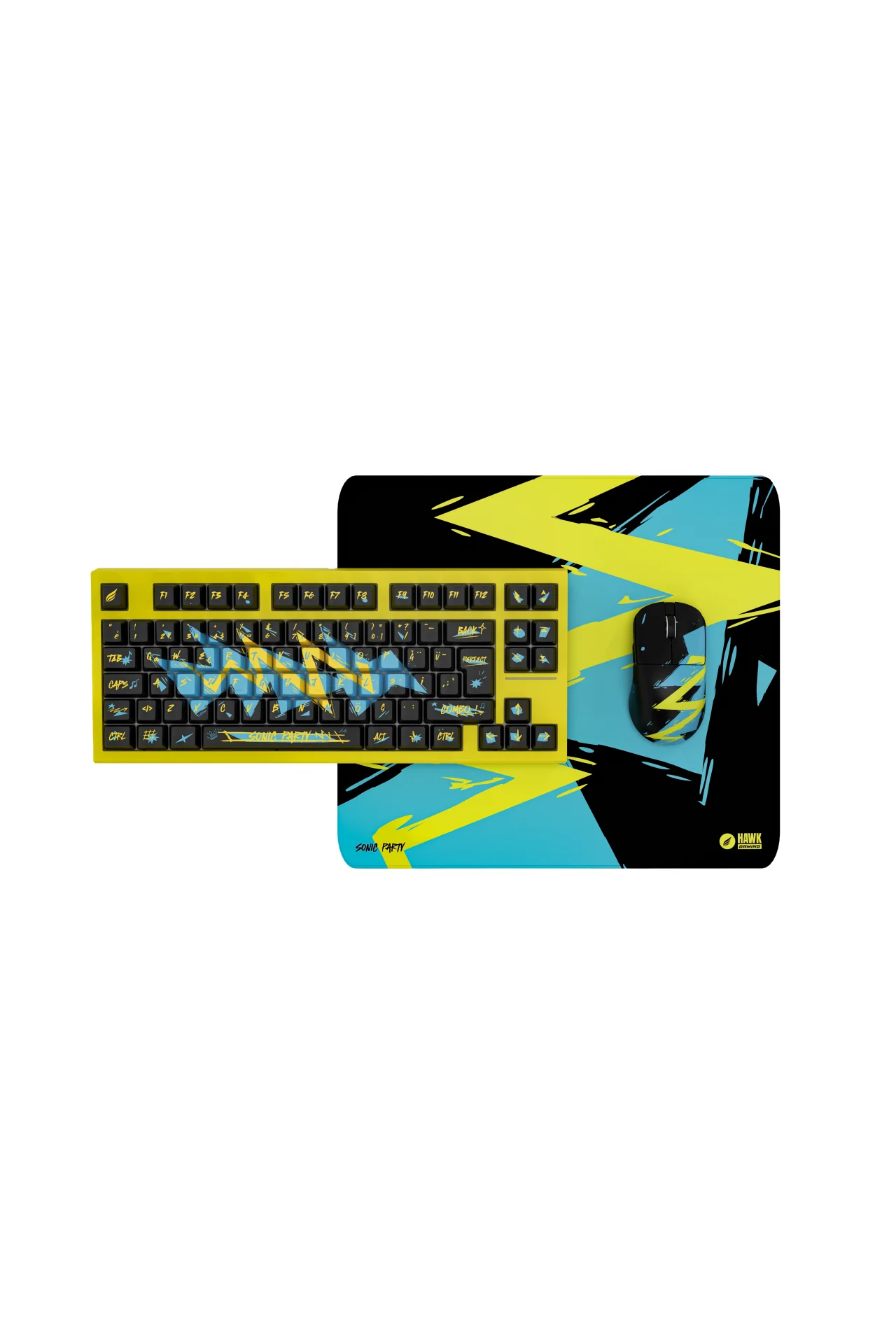 HK440 Hall Effect Manyetik Switch Klavye + HM240 8K Hz 26000 DPI Mouse Mousepad Hediyeli Sonic Party Set