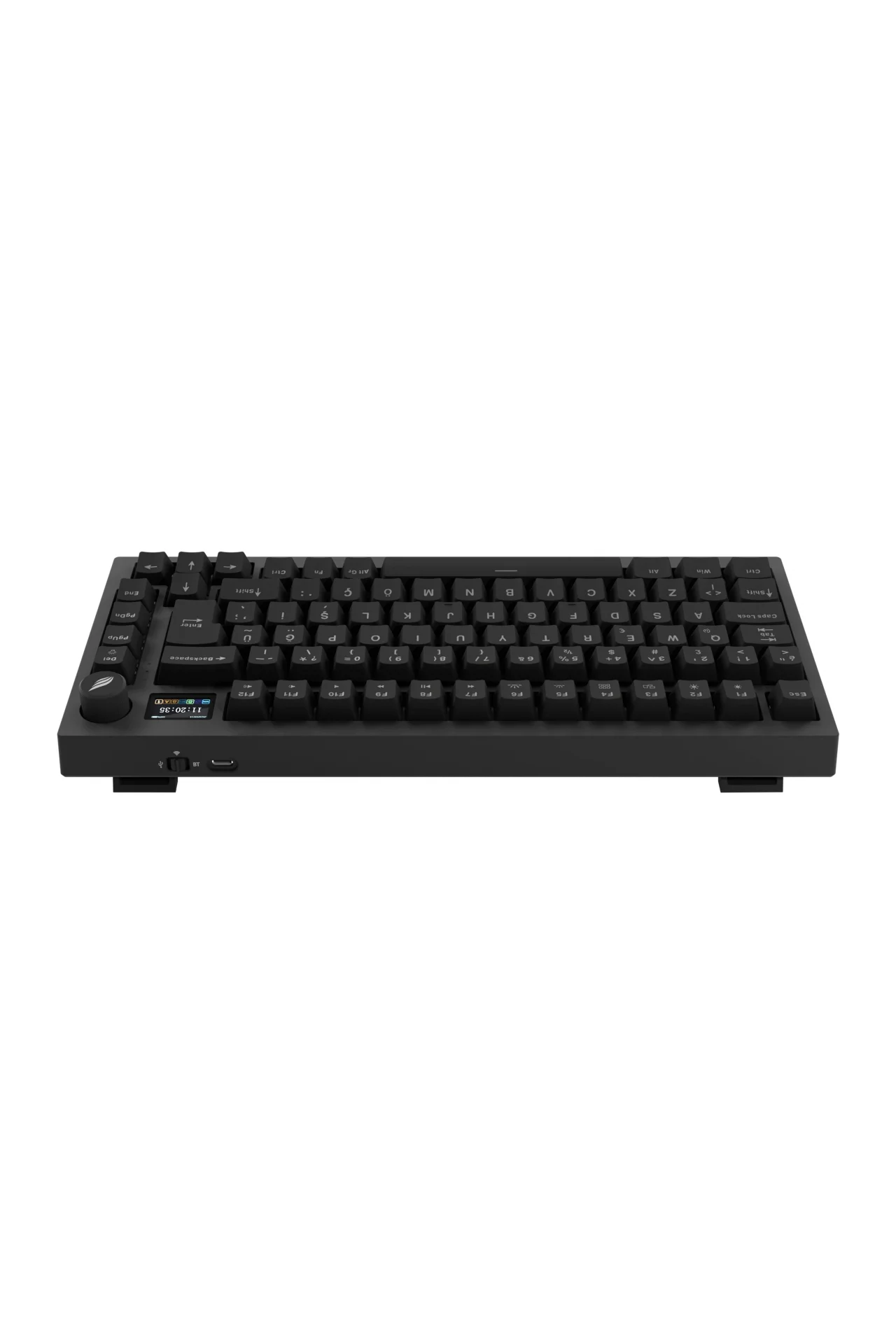 HK520 Mekanik Prelubed Switch RGB Tri-Mode Kablosuz/Bluetooth %75 Full Türkçe Gaming Klavye