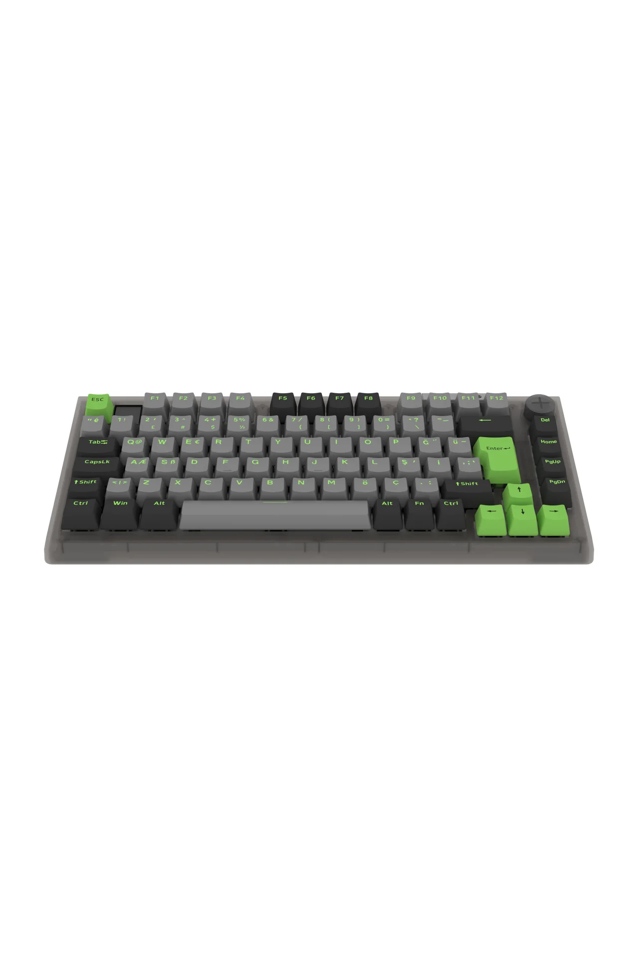 HK610 Gateron Switch RGB LCD Tri-Mode Kablosuz/Bluetooth %75 Gaming Oyuncu Klavye