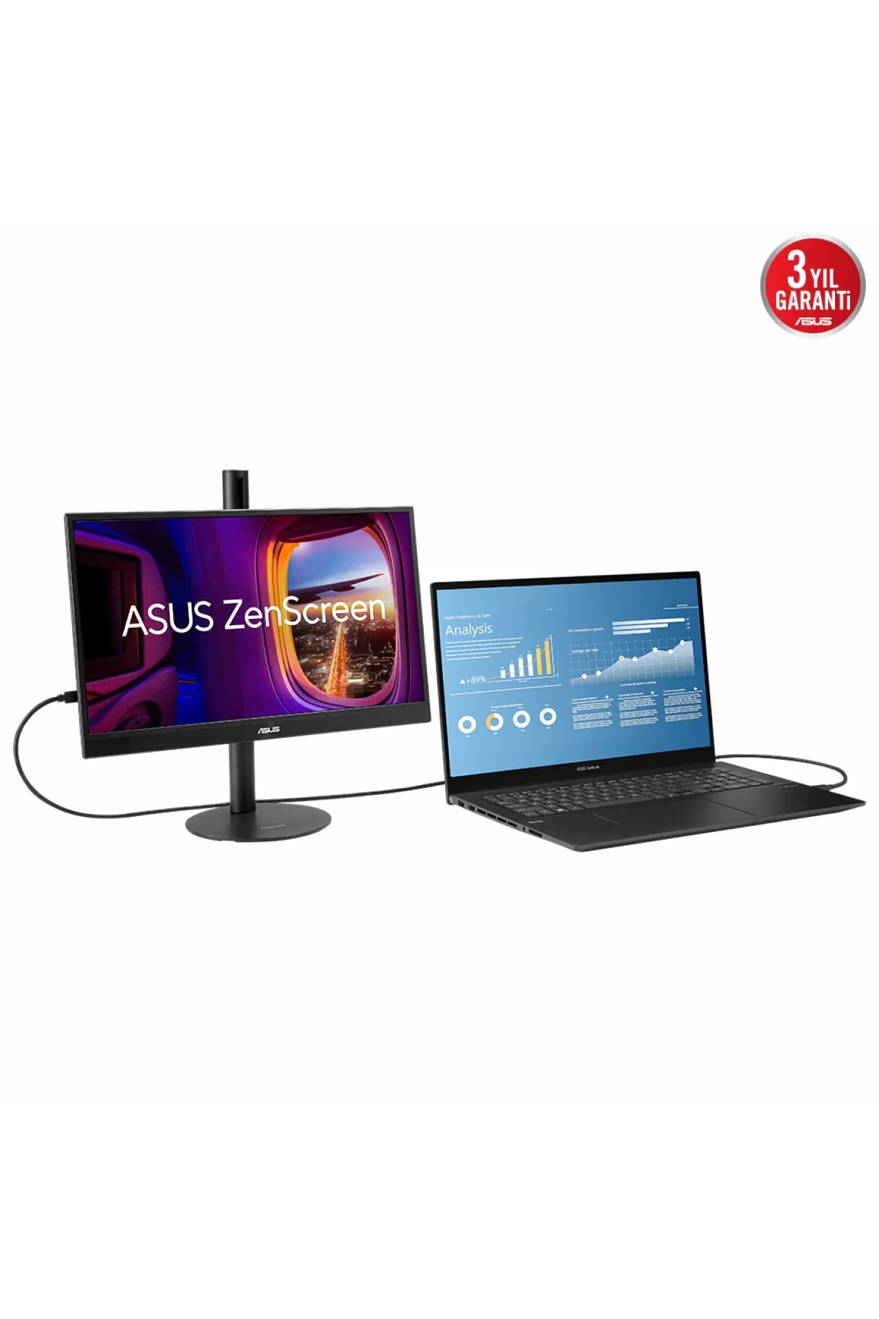 Asus ZenScreen MB17AHG 17.3 inç 144Hz 5ms Full HD Freesync IPS Taşınabilir Monitör