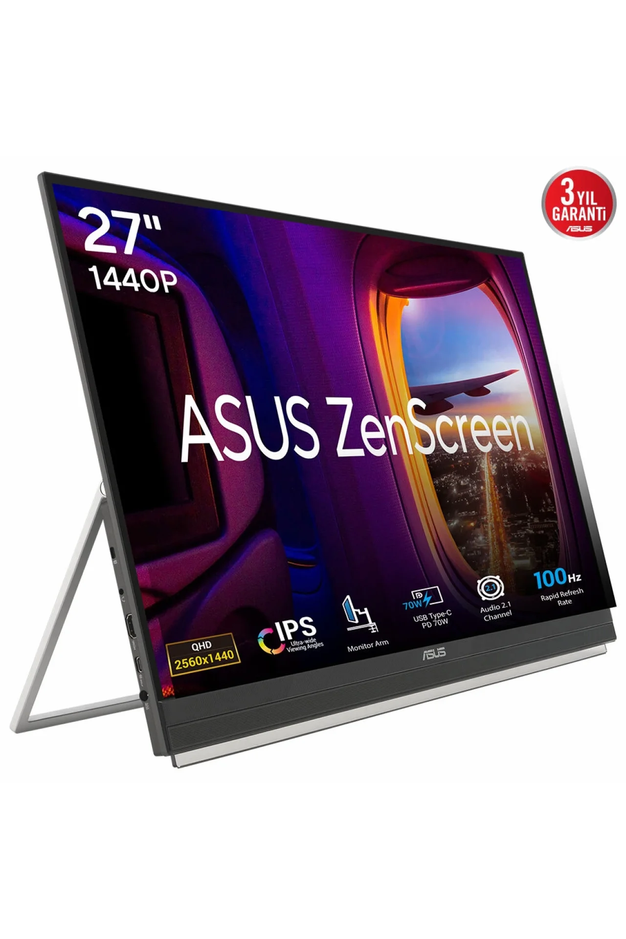 Asus ZenScreen MB27ACF 27 inç Taşınabilir Monitör