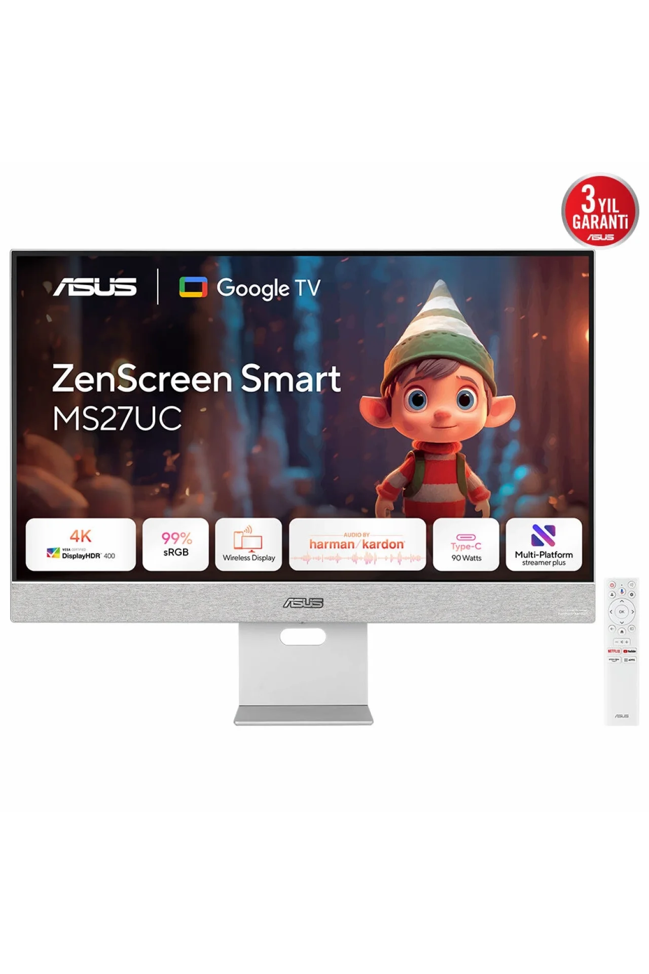 Asus ZenScreen Smart MS27UC 27 inç 60Hz Monitör
