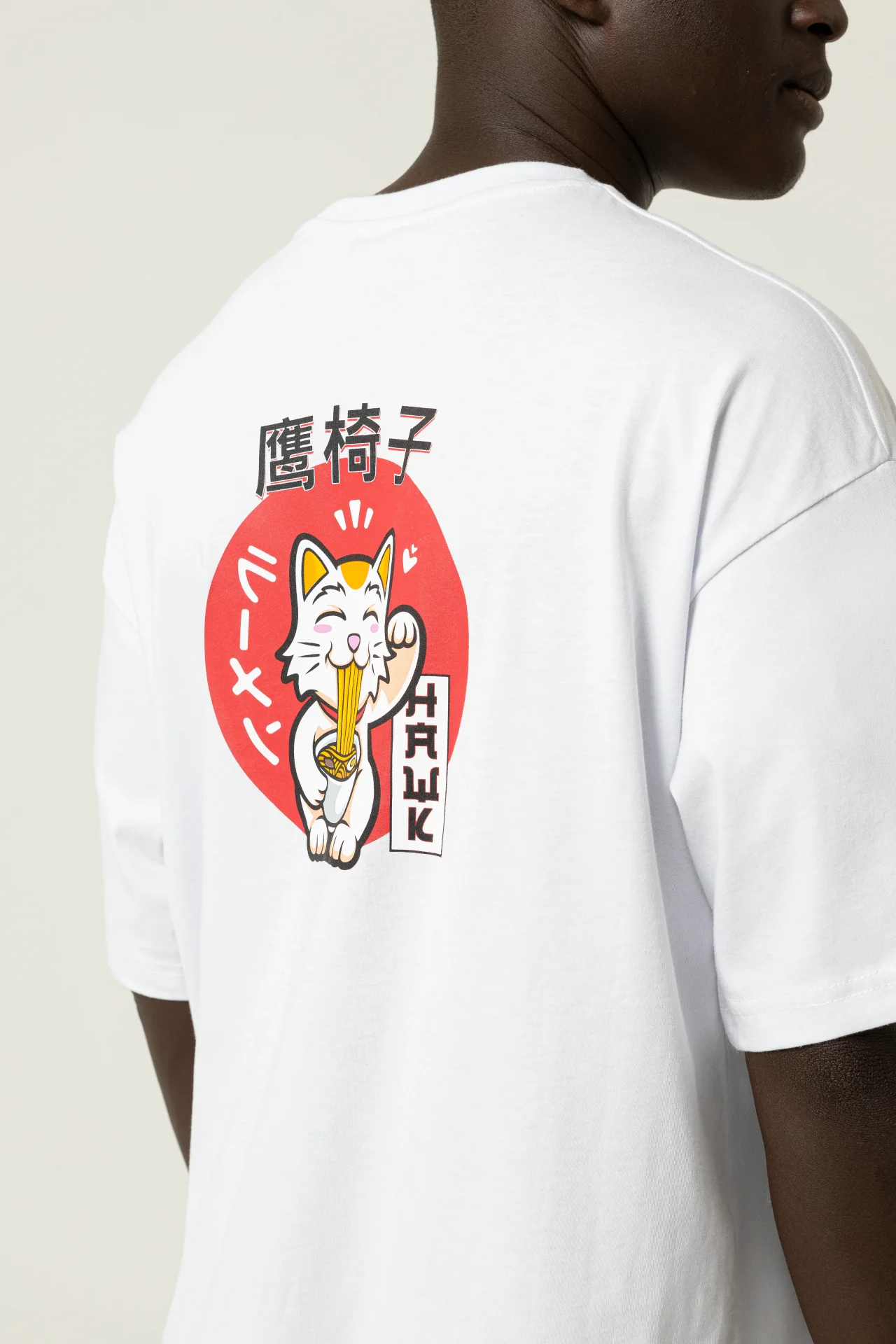 Noodle Oversize Beyaz T-Shirt