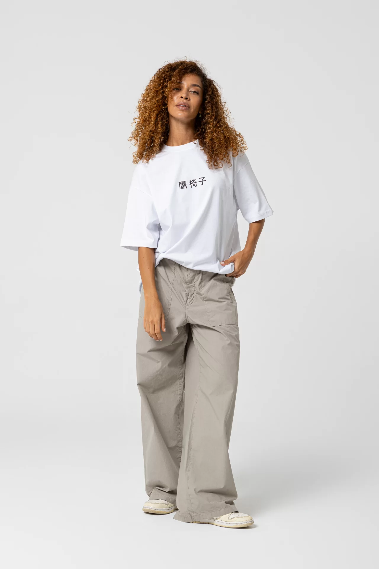 Noodle Oversize Beyaz T-Shirt