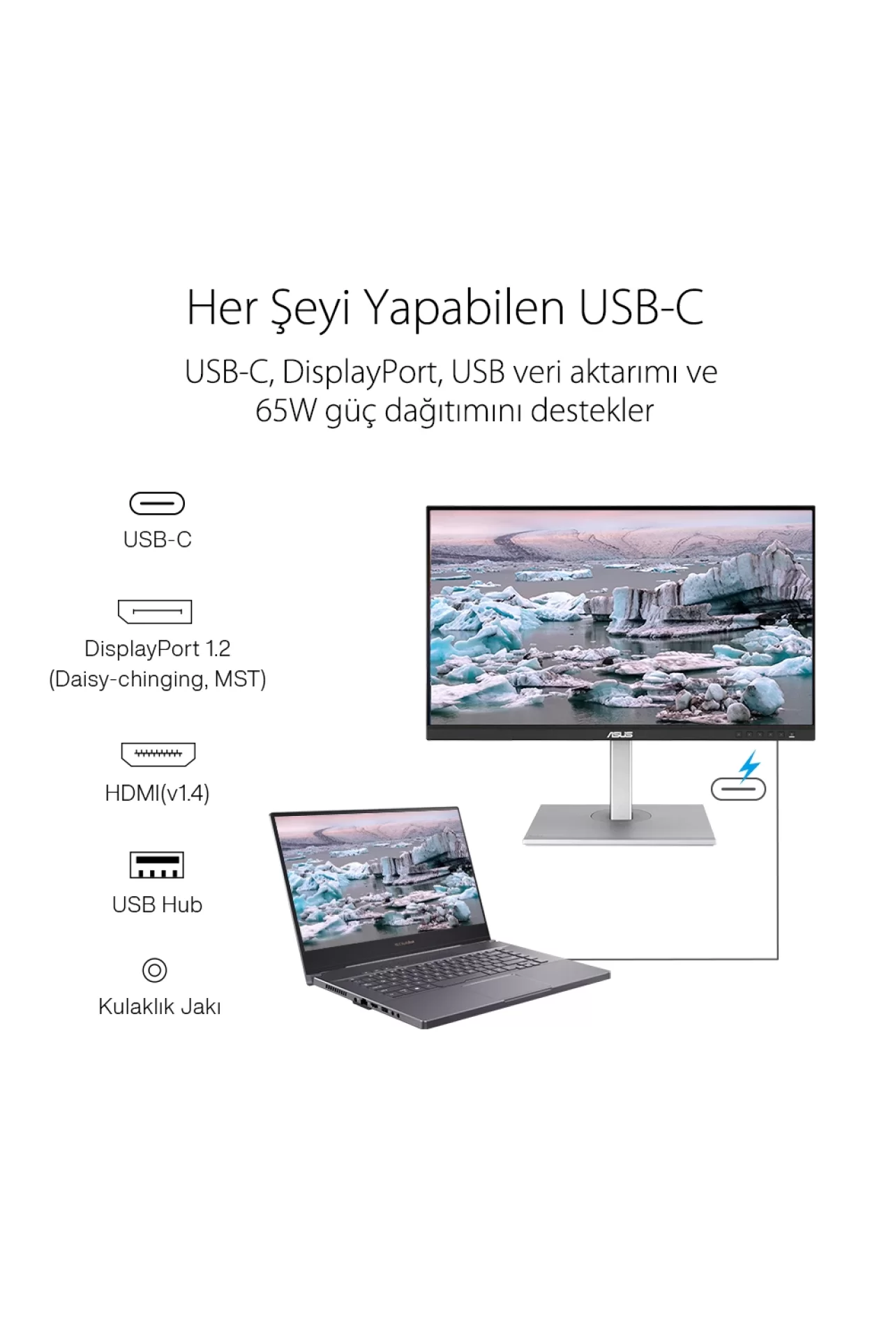 Asus ProArt PA278CV 27 inç 5 ms 75 hz 2K IPS DP Mini DP HDMI LED Monitör