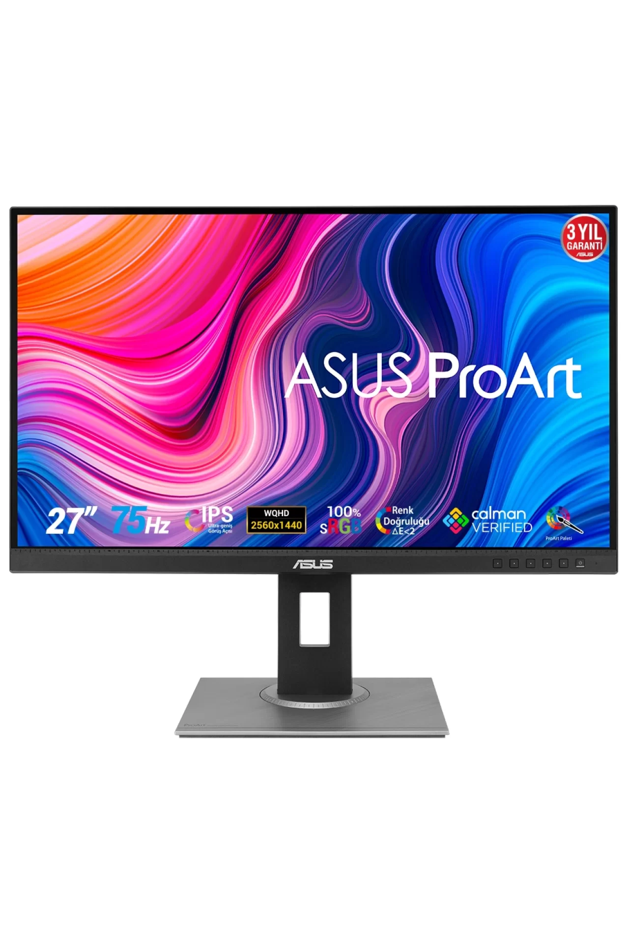 Asus ProArt PA278QV 27 75Hz 5Ms DVI+HDMI+DP+mDP+USB WQHD Adaptive-Sync IPS Pivot Vesa Monitör
