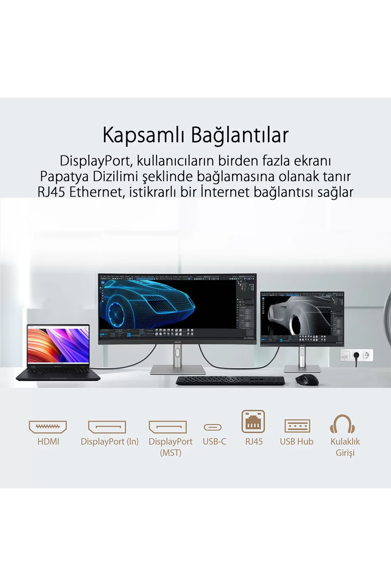 Asus ProArt PA34VCNV 34.1 5ms 60Hz Adaptive Sync Kavisli Profesyonel Monitör