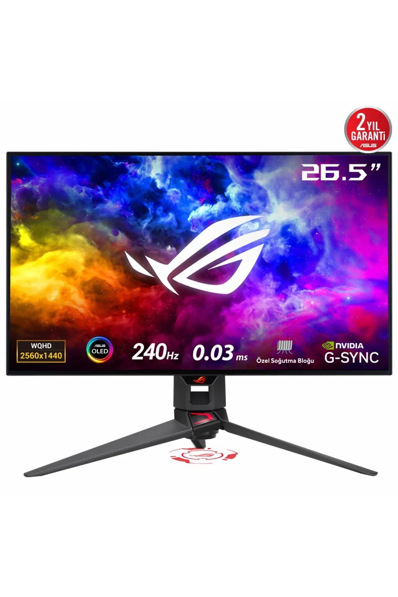 Asus ROG Swift PG27AQDM 26.5 inç 240Hz 0.03ms 2K QHD G-Sync OLED Pivot Gaming Monitör