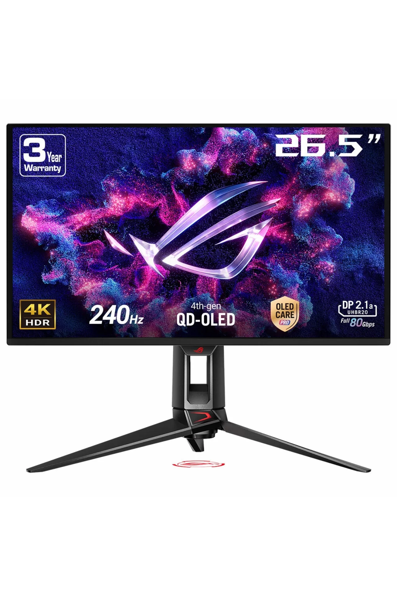Asus ROG Swift OLED PG27UCDM 26.5 inç 240Hz 0.03ms 4K UHD Adaptive Sync QD-OLED Pivot Gaming Monitör