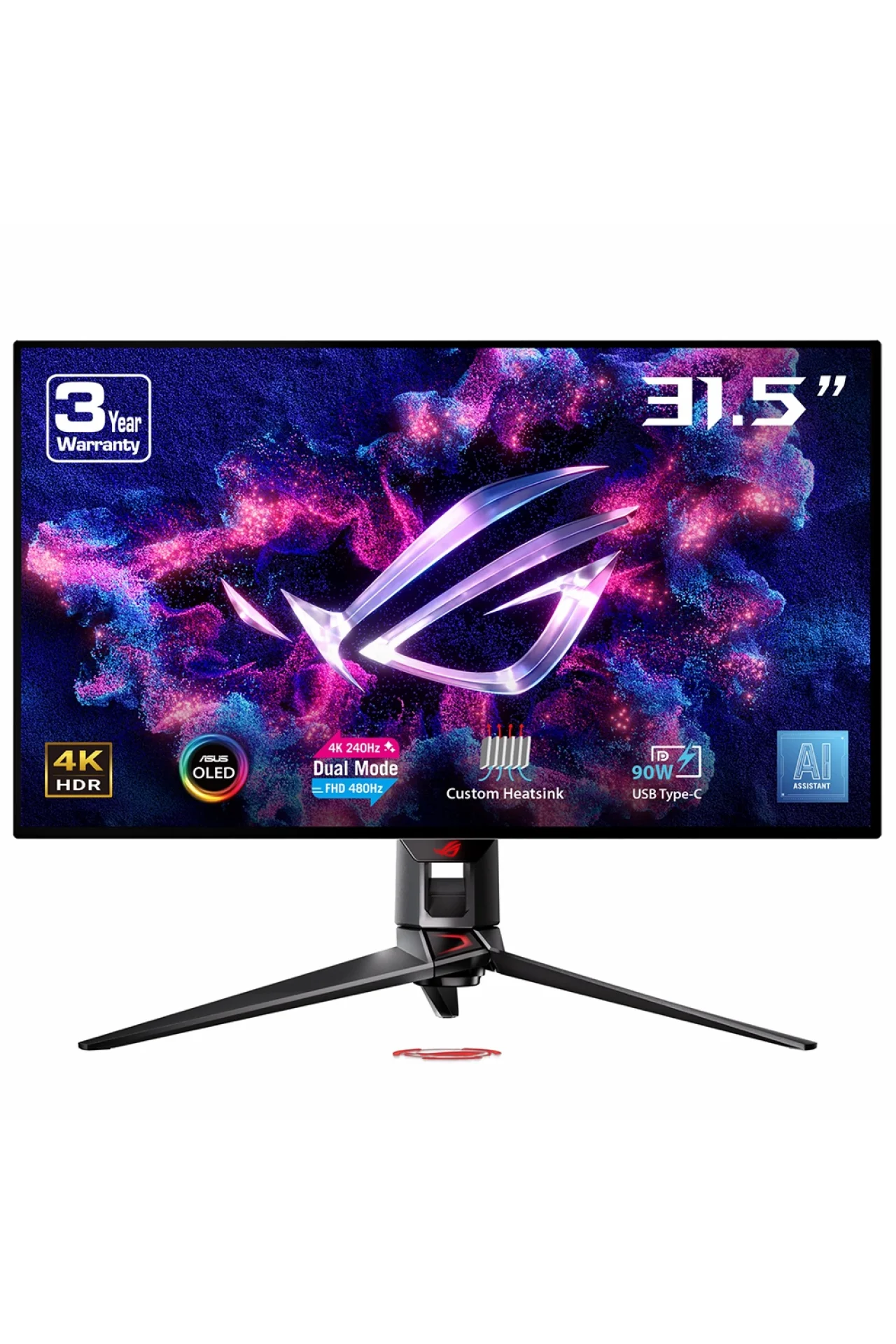 Asus ROG Swift OLED PG32UCDP 31.5 inç 480Hz 0.03ms 4K Adaptive Sync WOLED Pivot Gaming Monitör