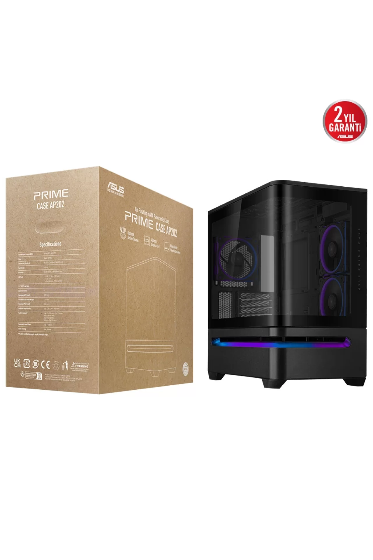 Asus Prime AP202 MicroATX Gaming Kasa