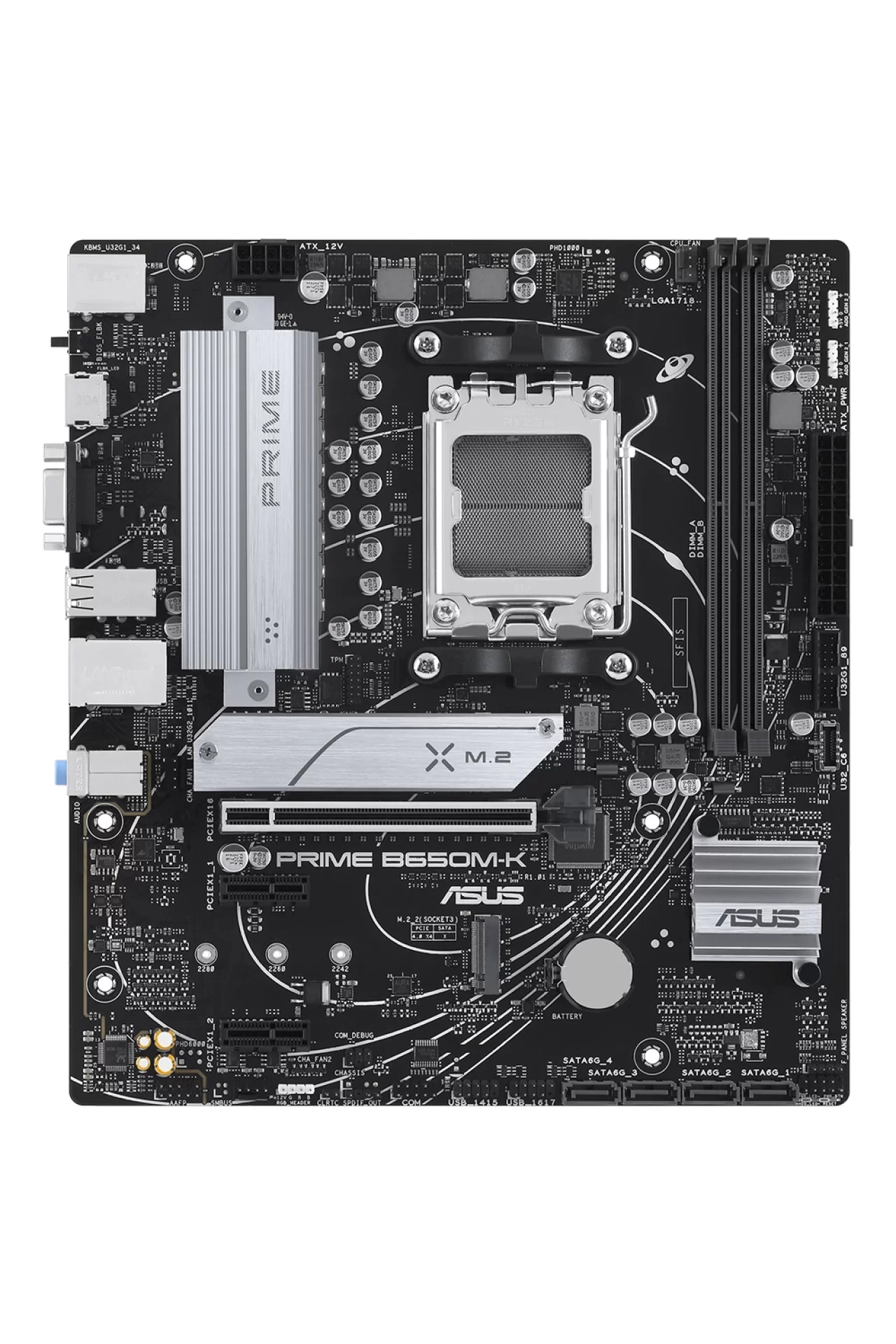 Asus Prime B650M-K 6400MHz (OC) DDR5 Soket AM5 M.2 HDMI VGA mATX Anakart