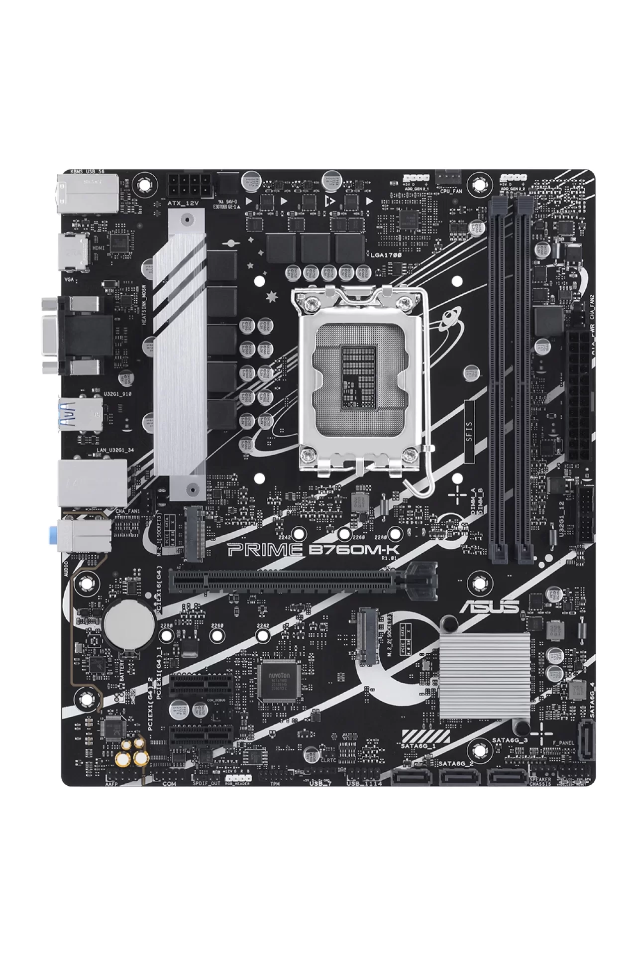 Asus Prime B760M-K 8000MHz (OC) DDR5 Soket 1700 M.2 HDMI mATX Anakart