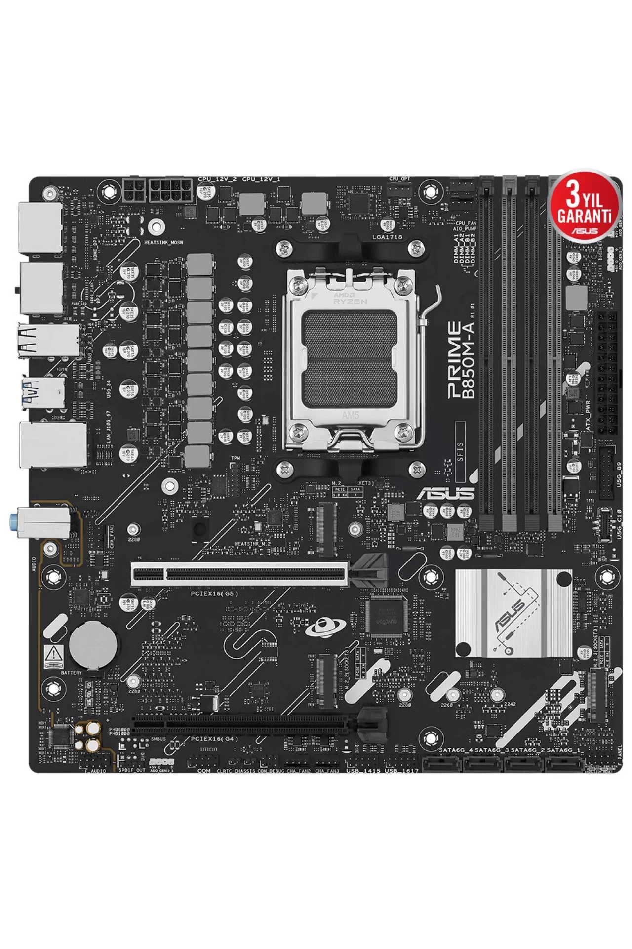 Asus Prime B850M-A-CSM 8000MHz (OC) DDR5 Anakart