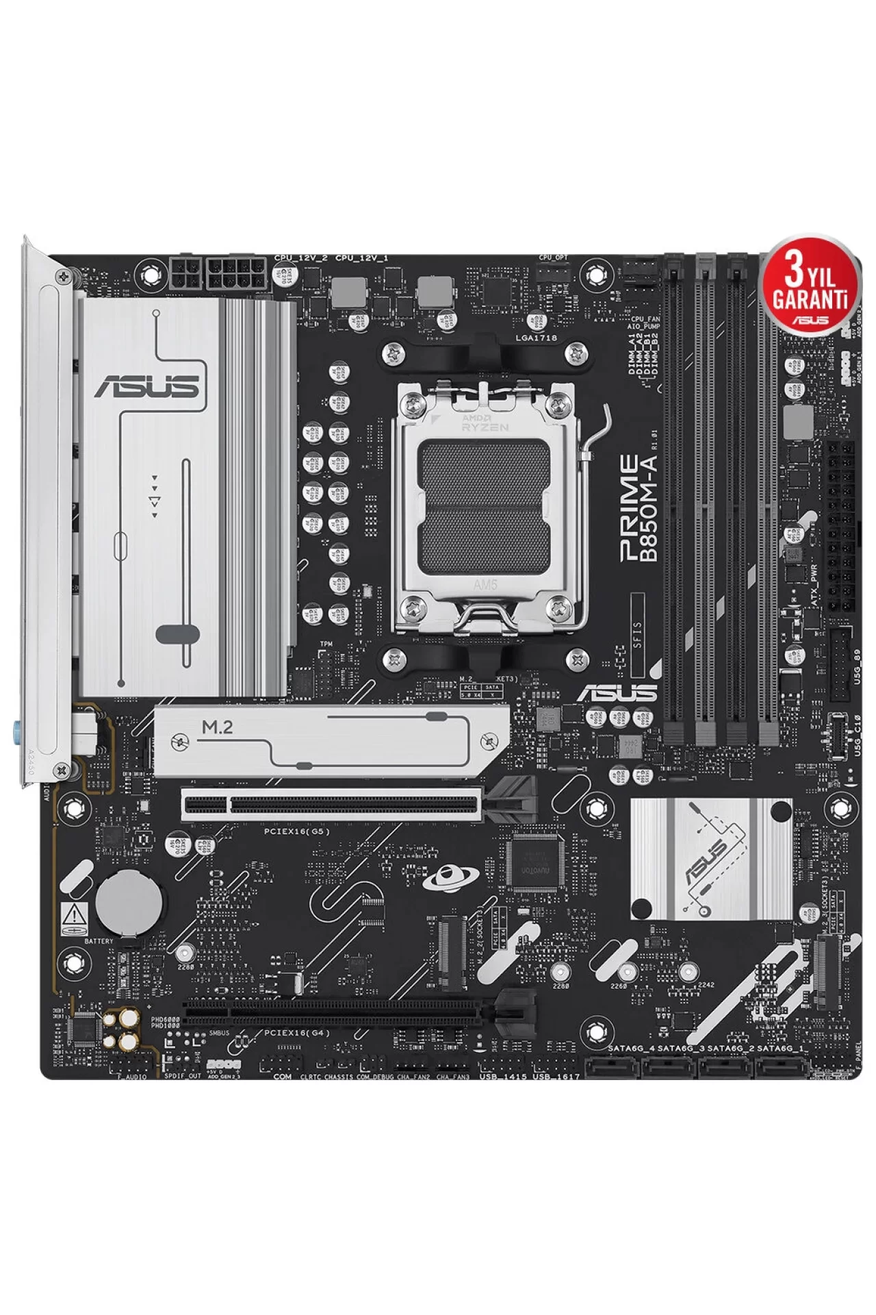 Asus Prime B850M-A-CSM 8000MHz (OC) DDR5 Anakart