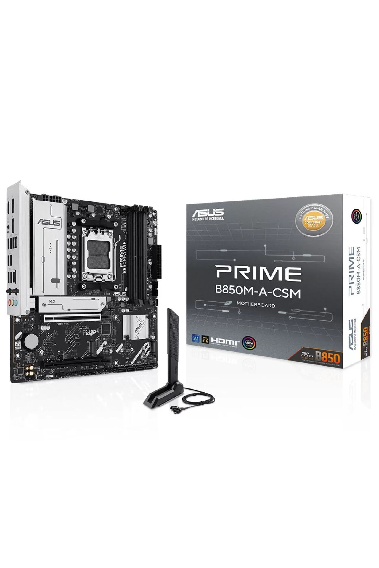 Asus Prime B850M-A-CSM 8000MHz (OC) DDR5 Anakart