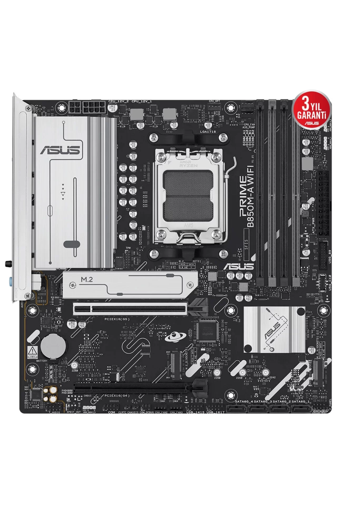 Asus Prime B850M-A WIFI 8000MHz (OC) mATX Anakart