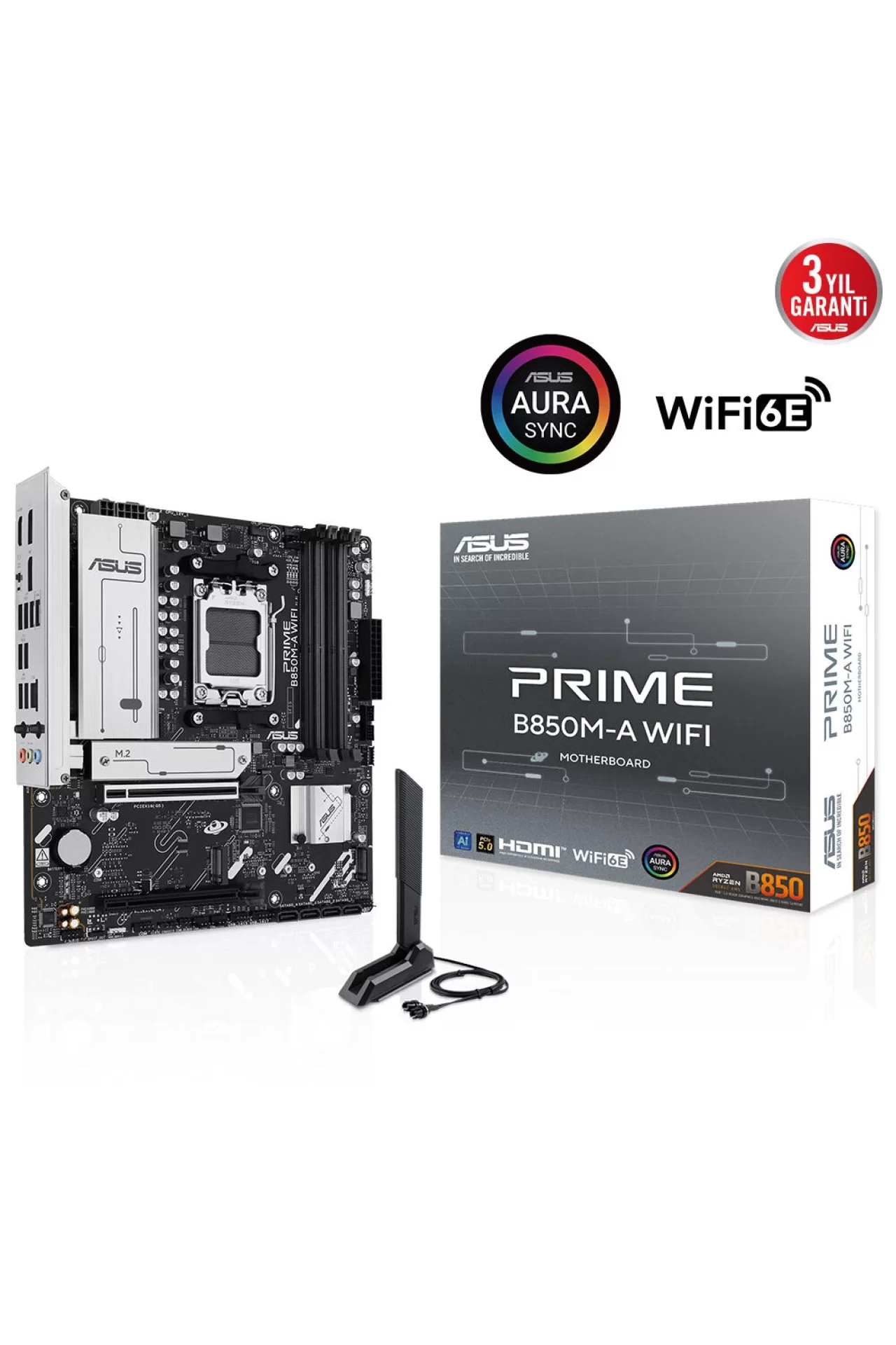 Asus Prime B850M-A WIFI 8000MHz (OC) mATX Anakart