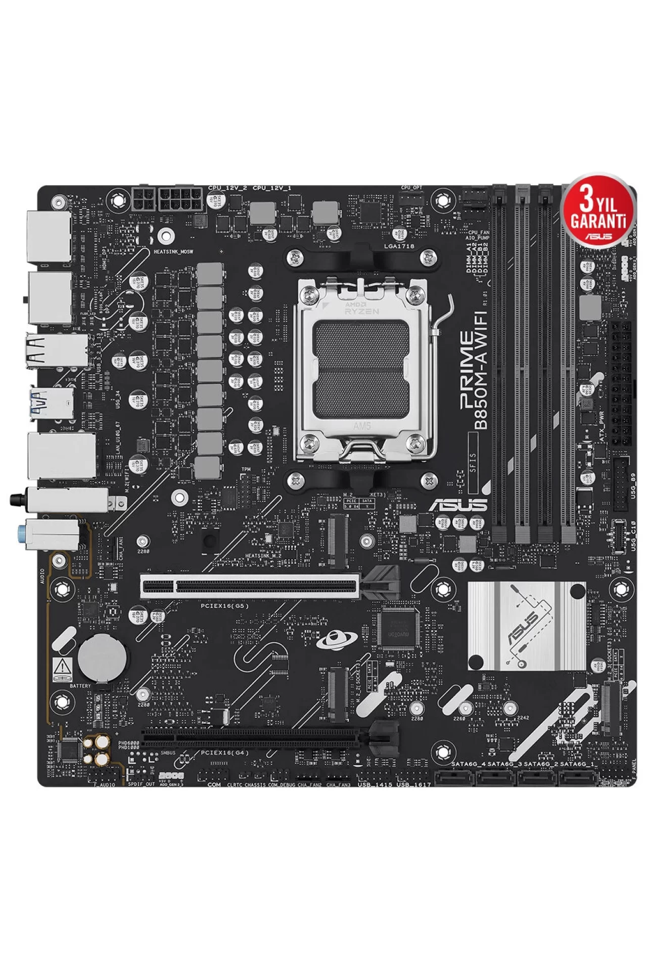 Asus Prime B850M-A WIFI 8000MHz (OC) mATX Anakart