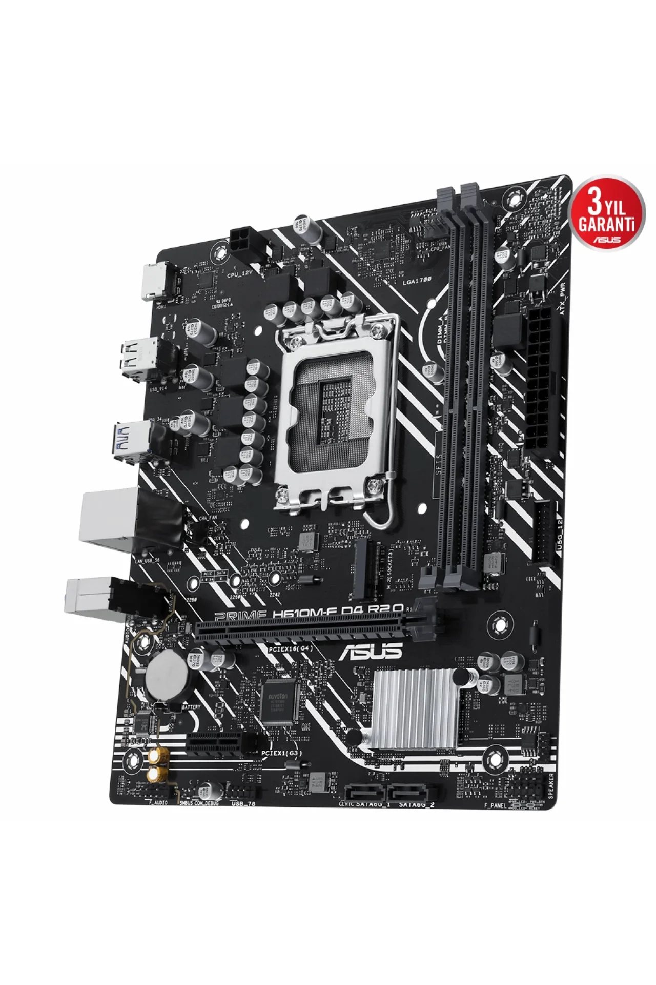 Asus Prime H610M-F D4 R2.0-CSM 3200MHz DDR4 Soket 1700 M.2 HDMI mATX Anakart