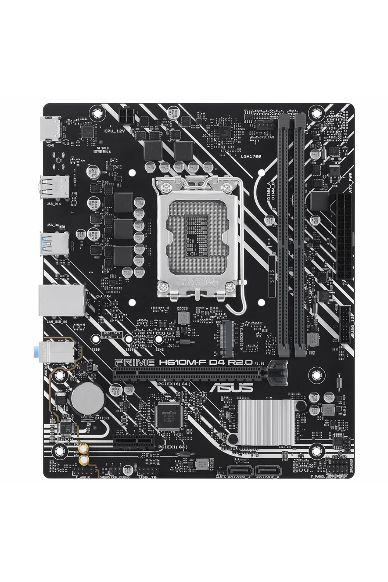 Asus Prime H610M-F D4 R2.0-CSM 3200MHz DDR4 Soket 1700 M.2 HDMI mATX Anakart