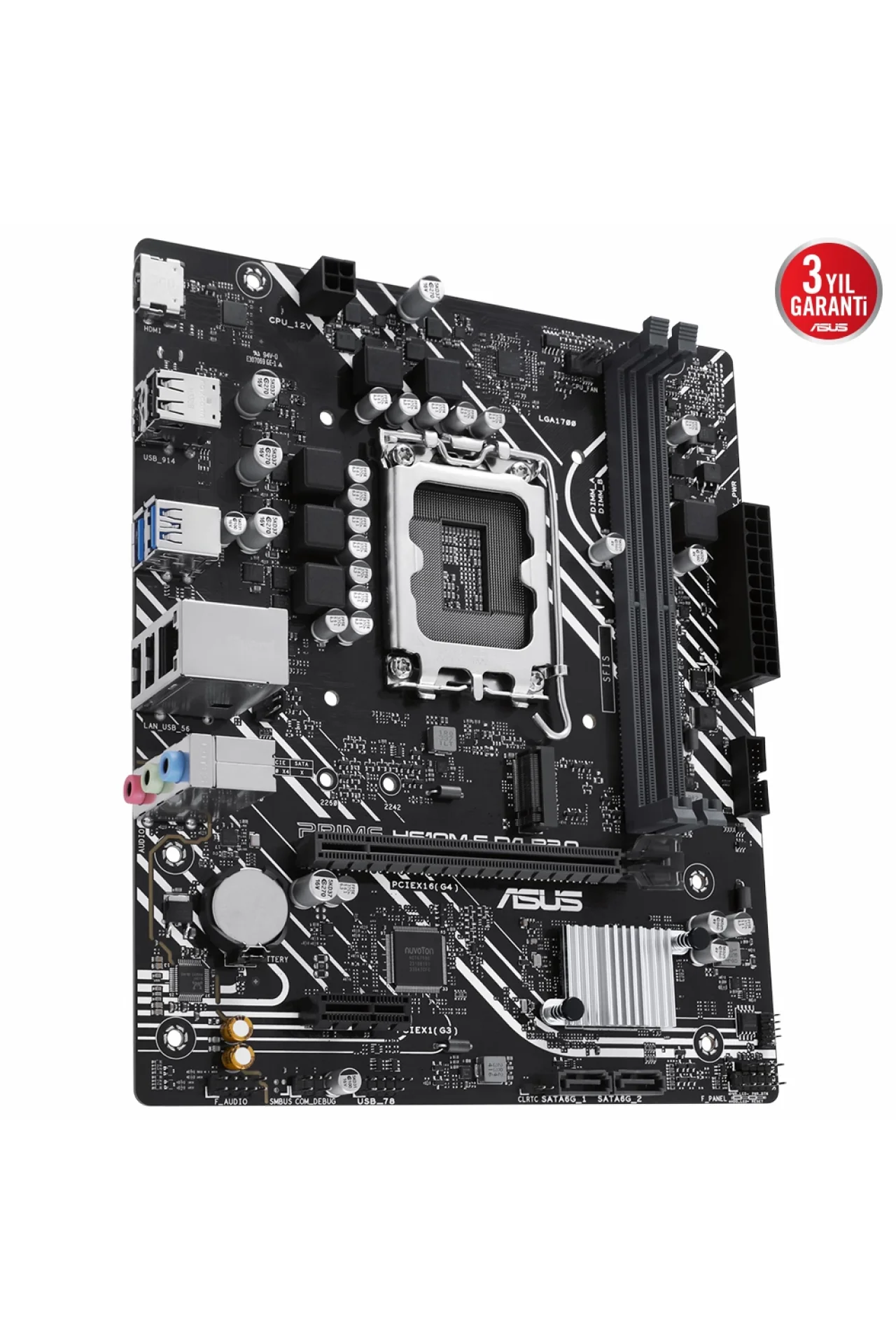Asus Prime H610M-F D4 R2.0-CSM 3200MHz DDR4 Soket 1700 M.2 HDMI mATX Anakart