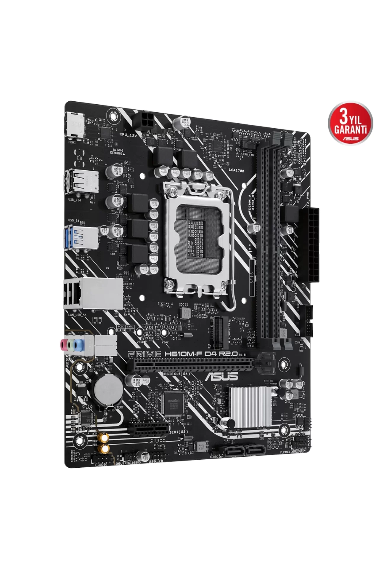 Asus Prime H610M-F D4 R2.0-CSM 3200MHz DDR4 Soket 1700 M.2 HDMI mATX Anakart